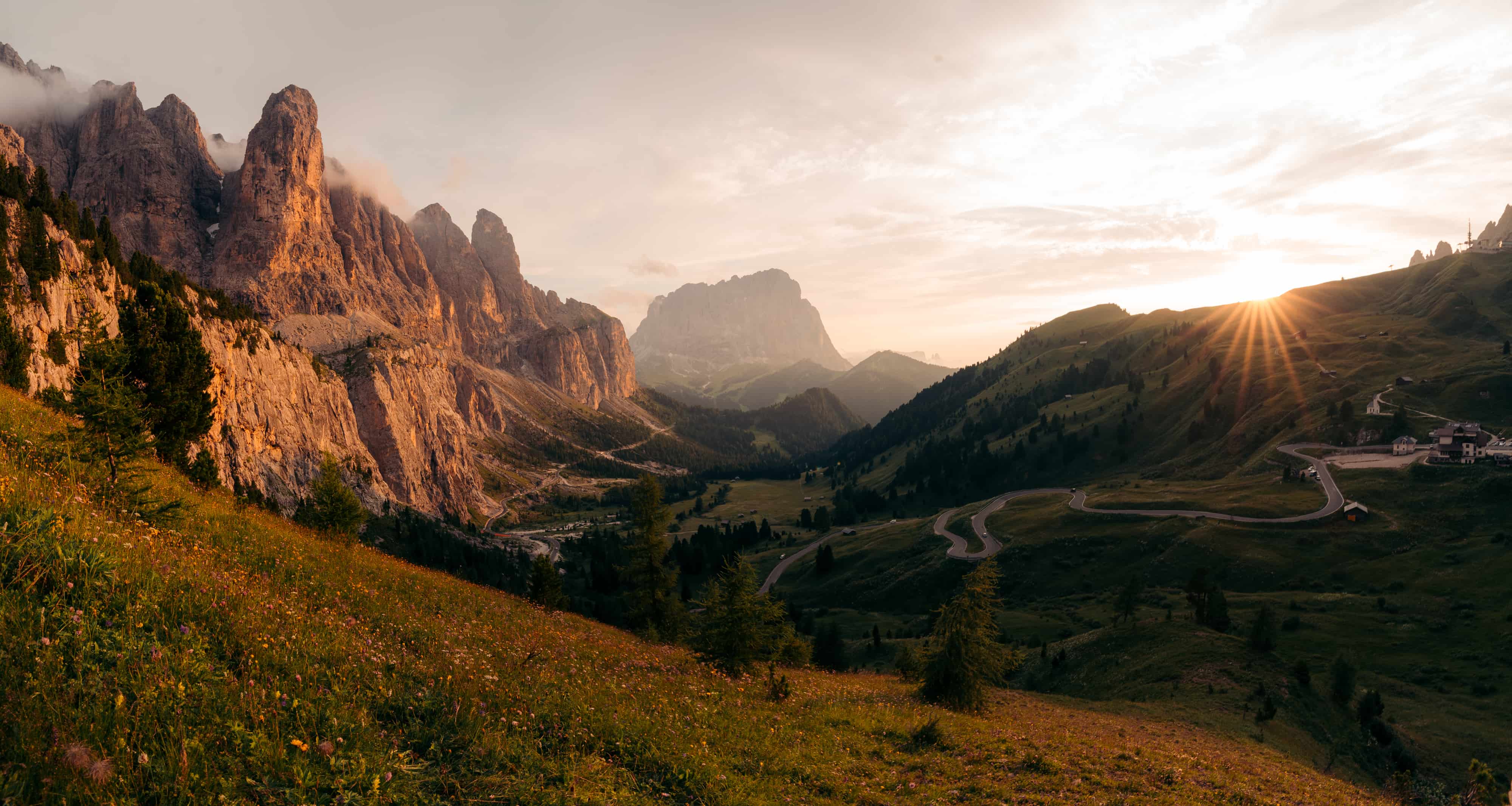 Panoramic view of the Dolomites.