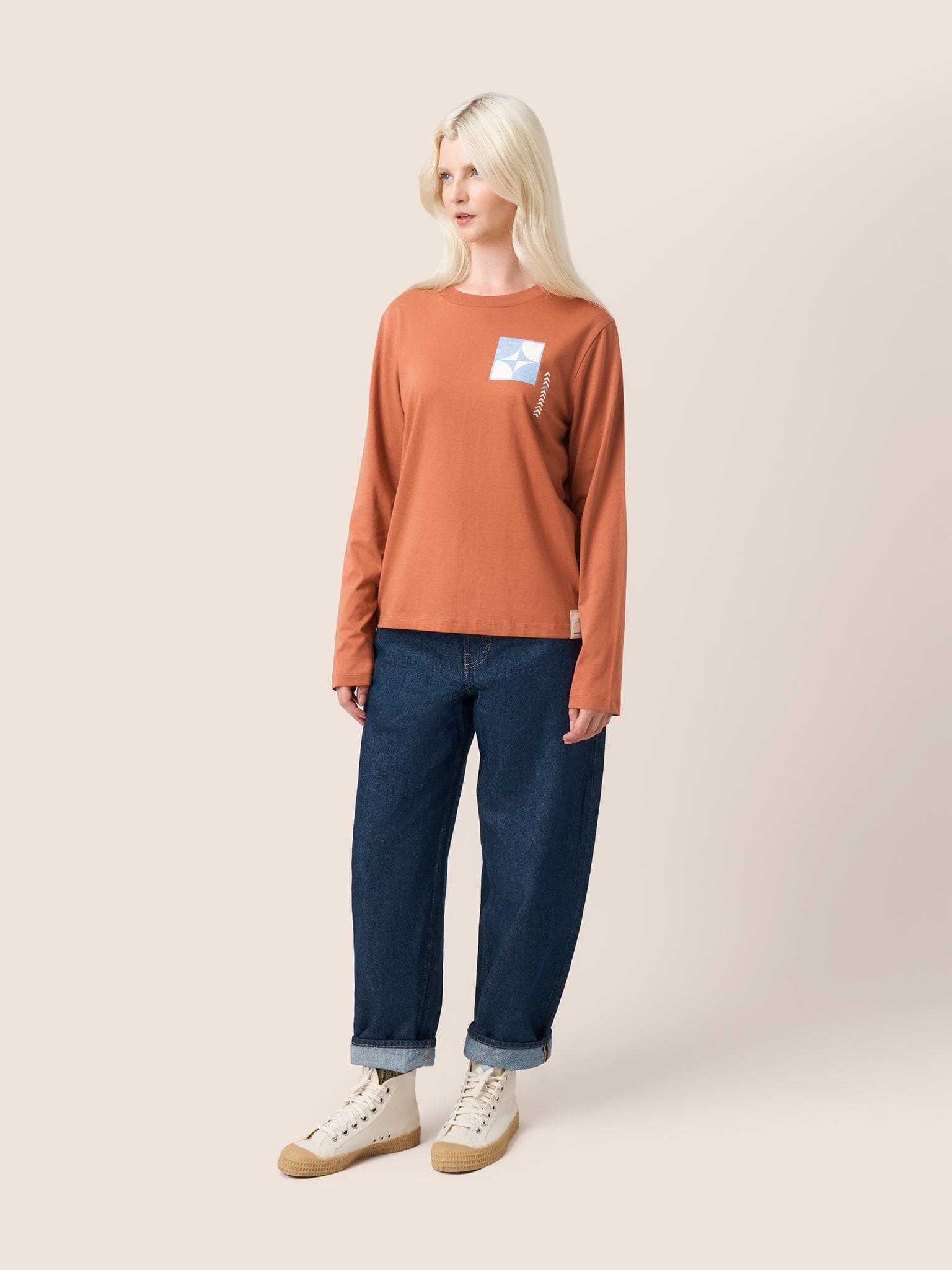 Bay Organic Cotton Tapestry Long Sleeve T-shirt T-Shirts- Gandys