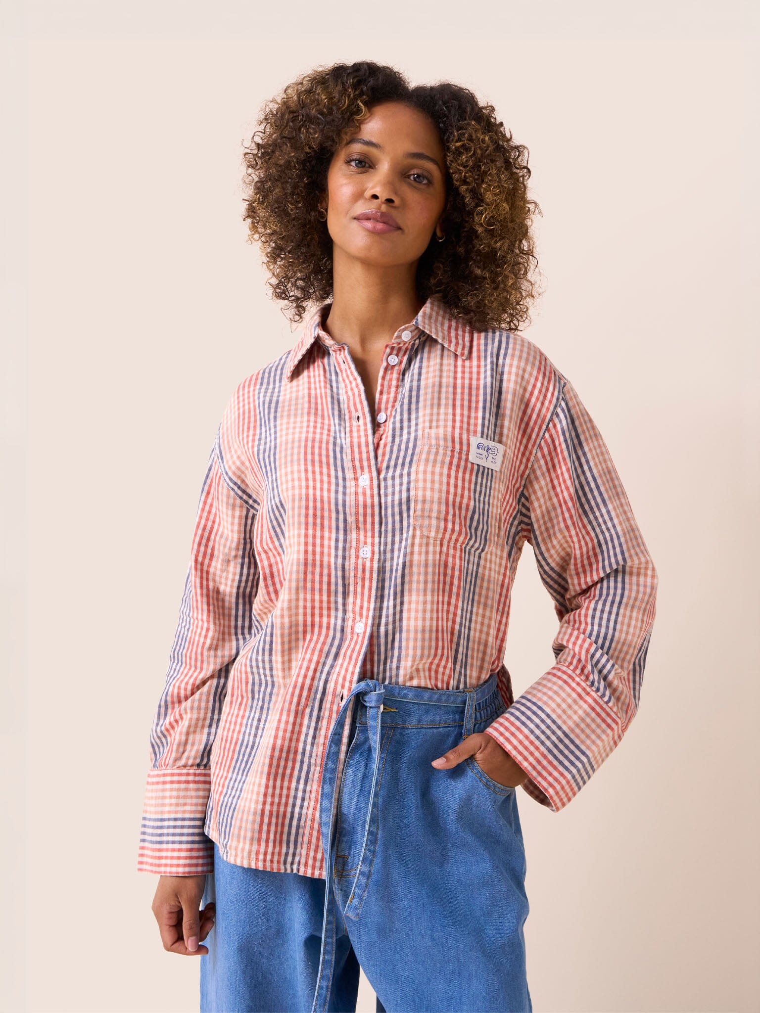 Beaumont Cotton Shirt in Multi Check Shirts- Gandys
