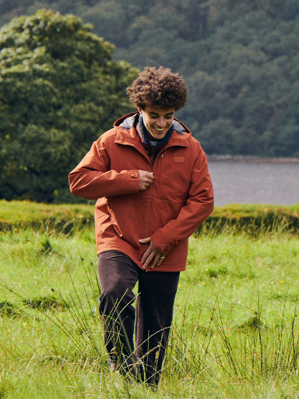 Bergen Waterproof Jacket in Orange Outerwear- Gandys