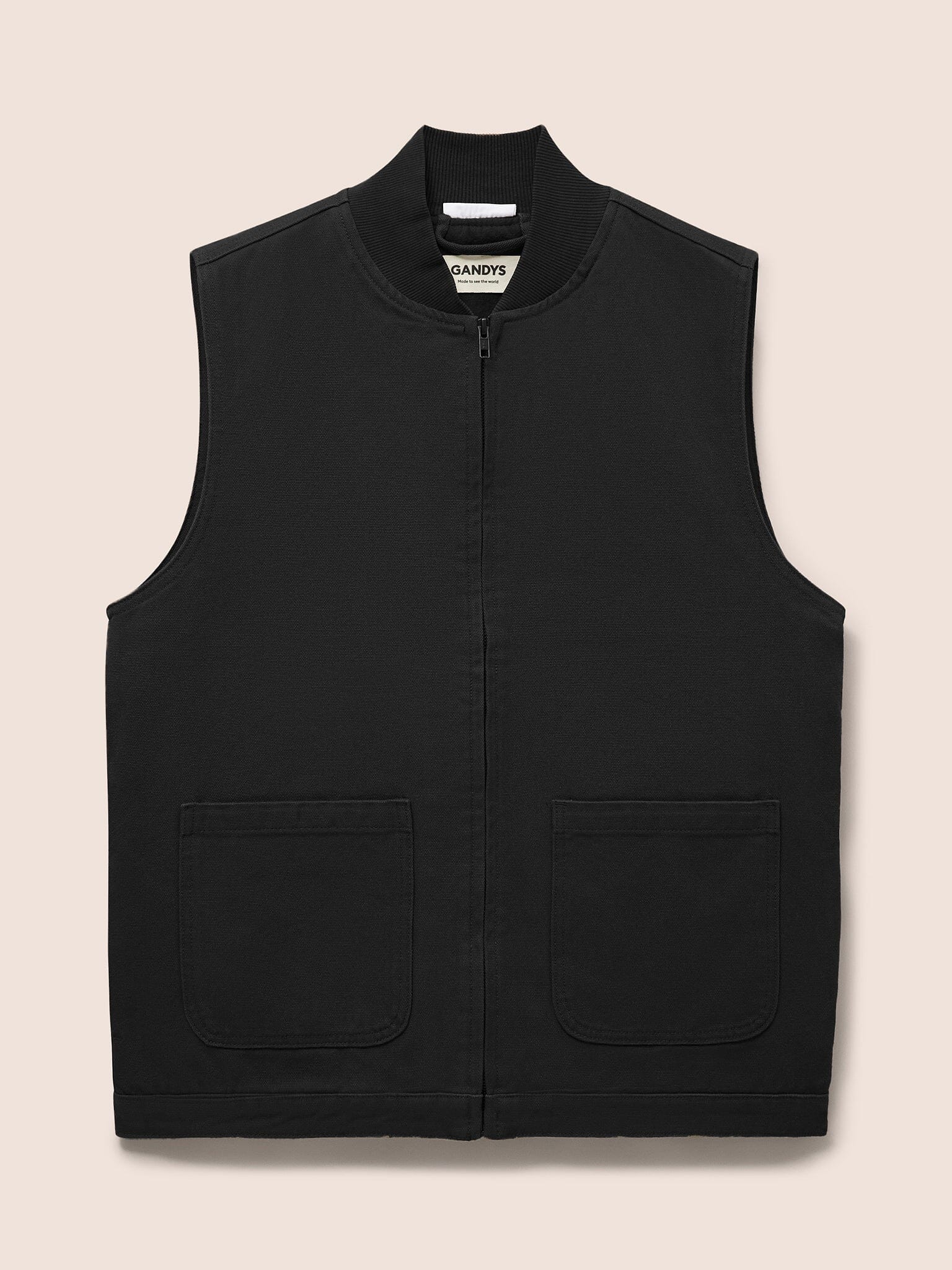 Black Hamilton Canvas Cotton Liner Layering- Gandys