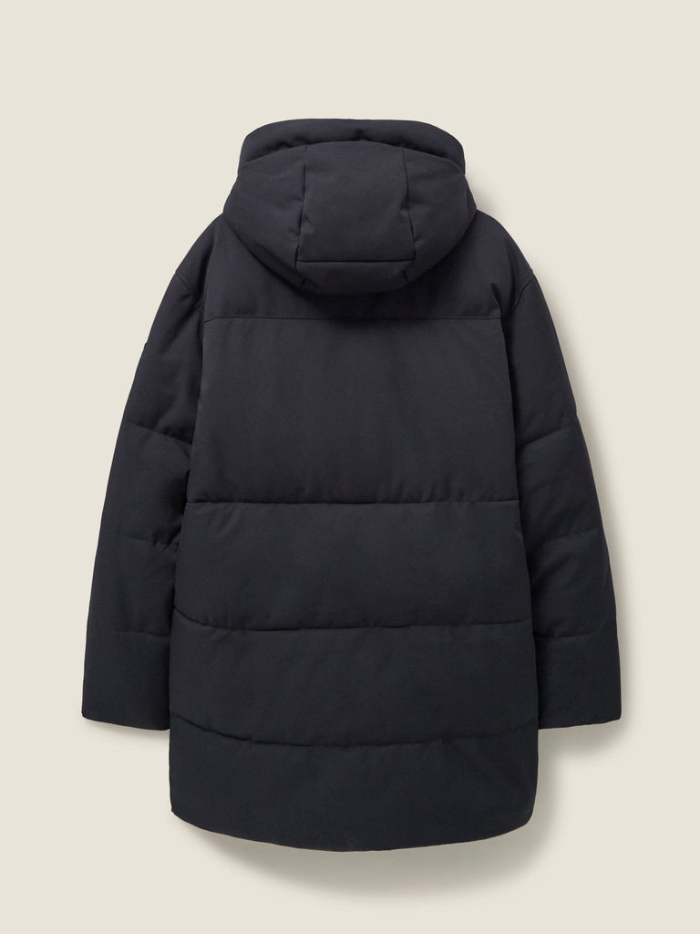 Mid length black puffer coat online