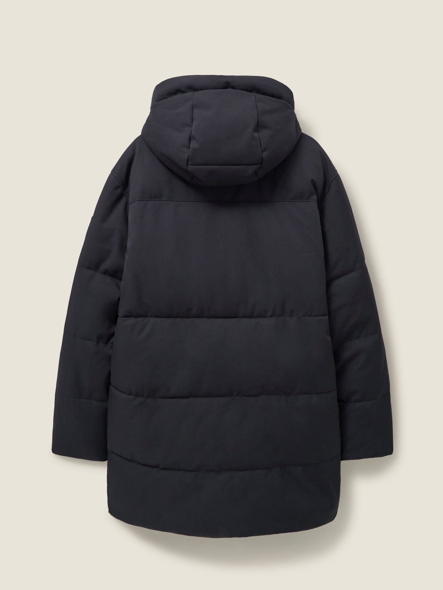 Black Landro Mid Length Puffer Jacket Outerwear- Gandys