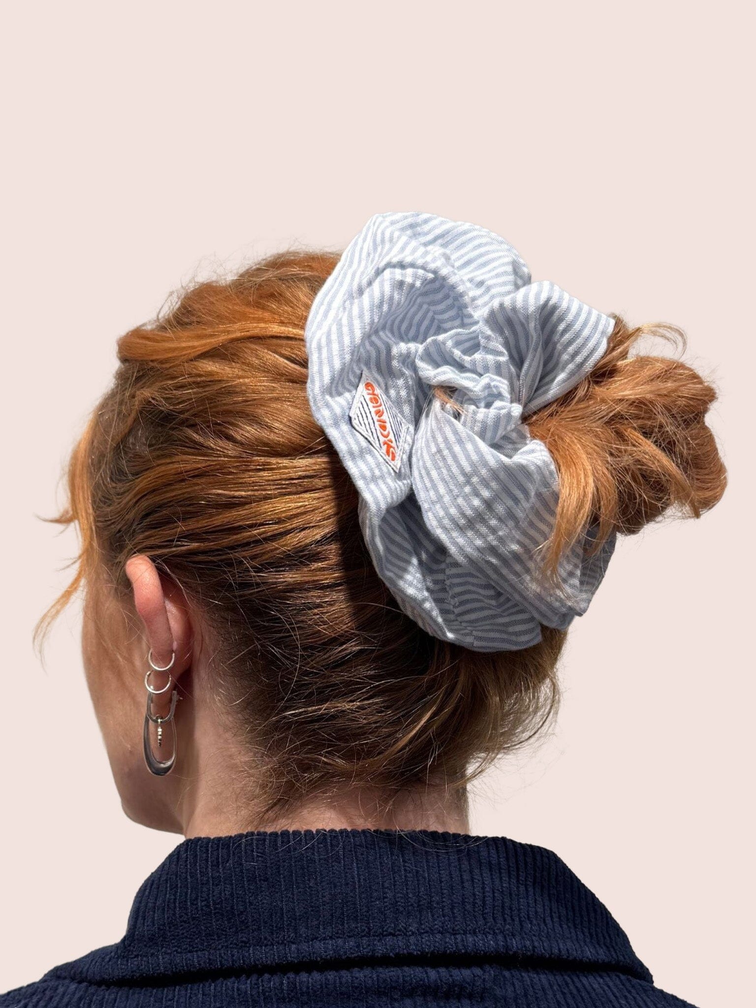 Blue Stripe Scrunchie Accessories- Gandys