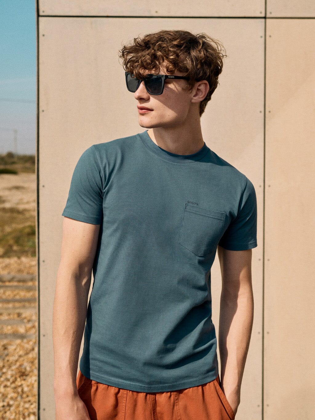 Blue Zanzibar Pocket T-Shirt T-Shirts- Gandys