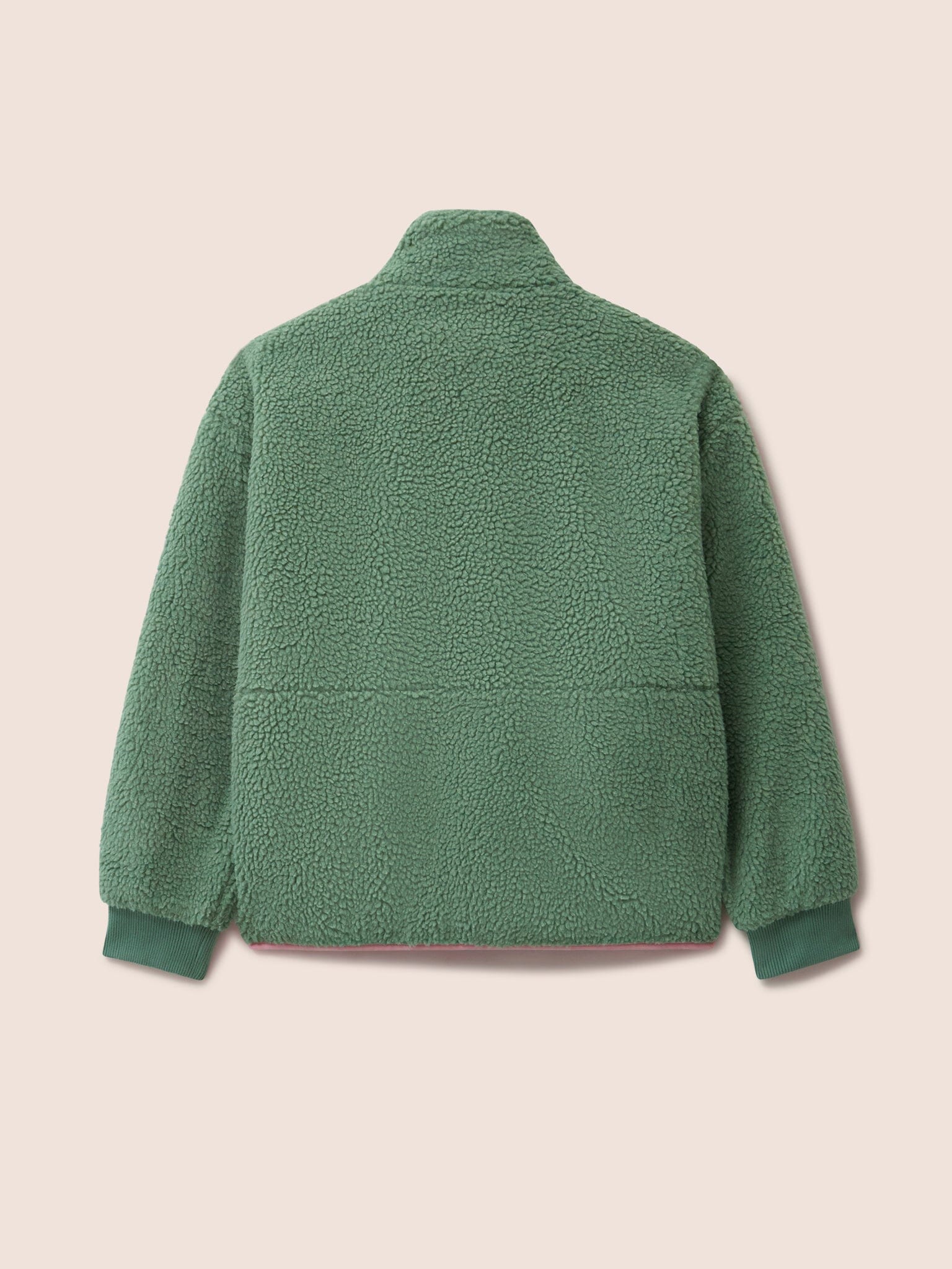 Brooklyn Recycled Fleece Zip front Jacket in Khaki Layering- Gandys