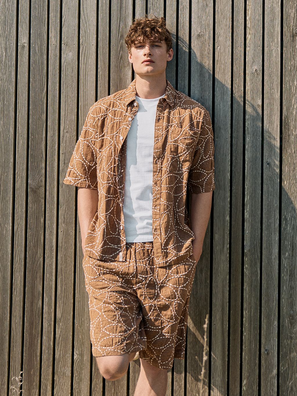 Brown Hanoi Linen Shirt Shirts- Gandys