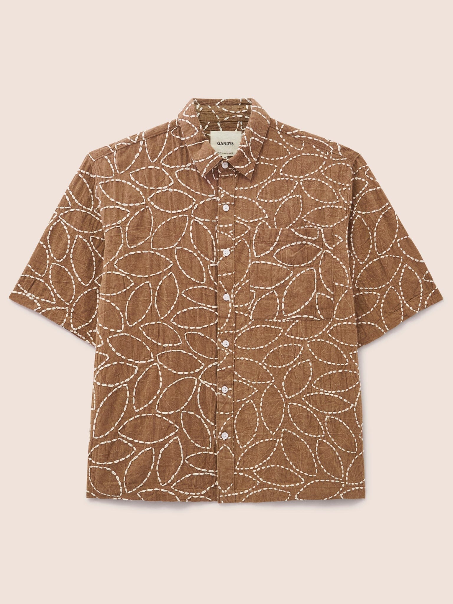 Brown Hanoi Linen Shirt Shirts- Gandys