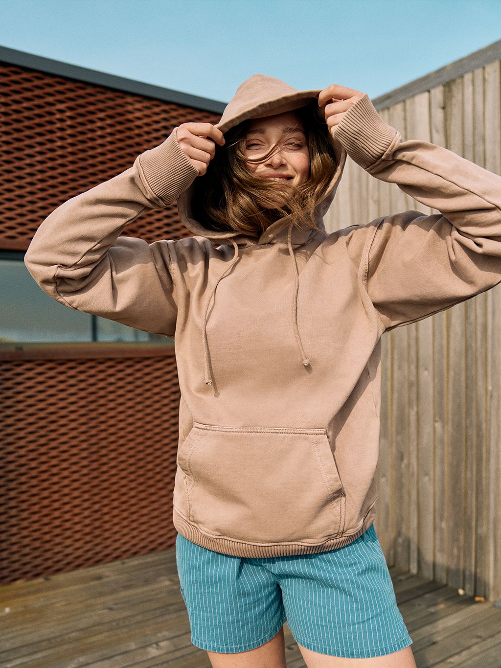 Brown Merrion Hooded Sweater Layering- Gandys