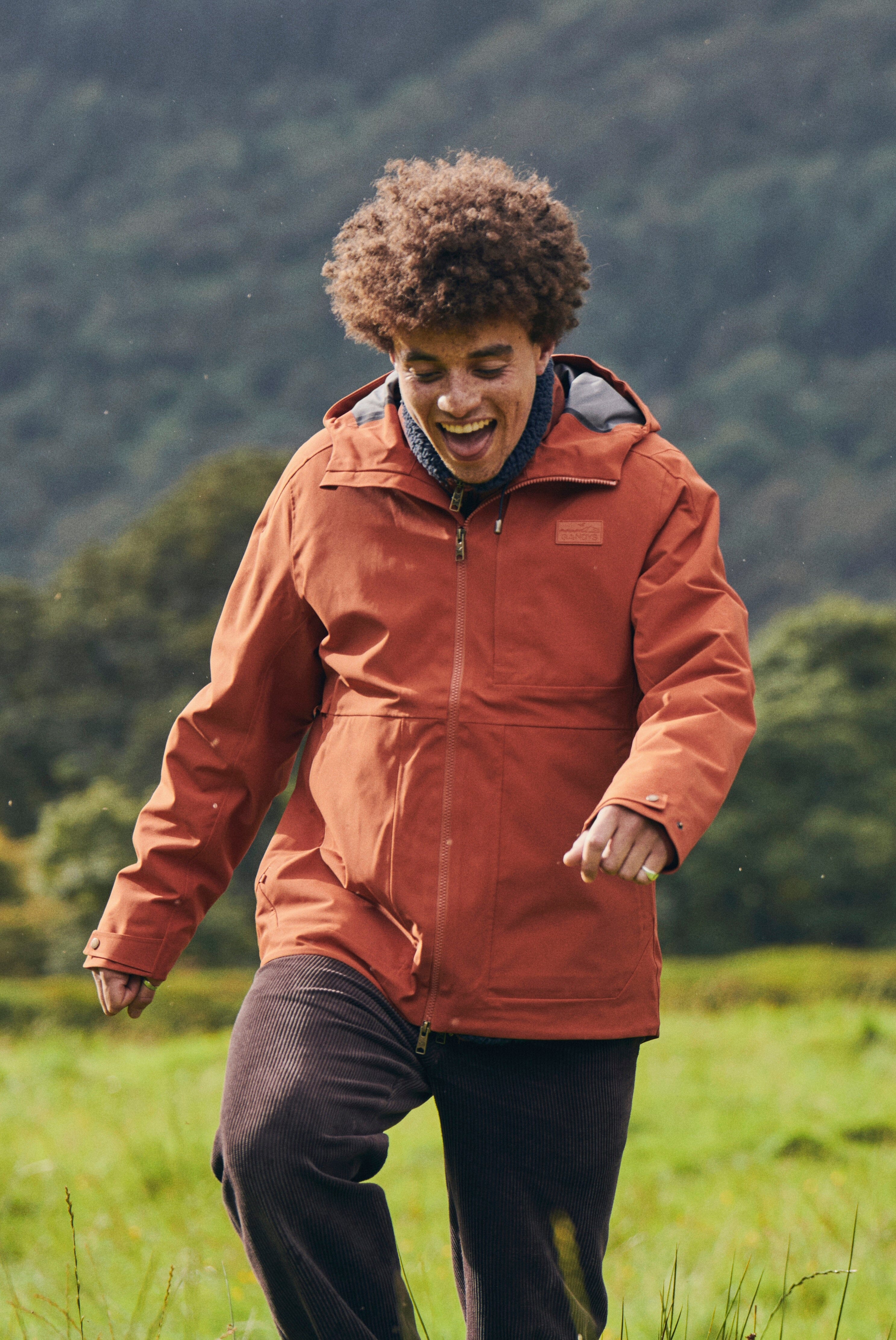 Burnt Orange Bergen Waterproof Jacket Outerwear- Gandys