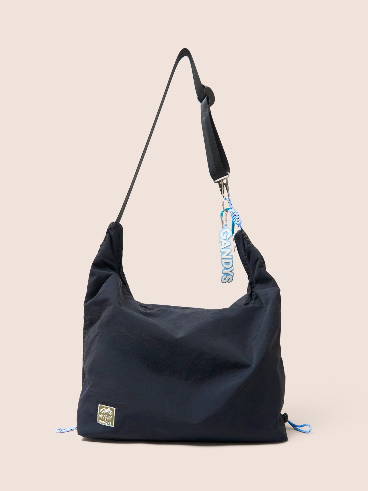 Carabiner Club Recycled Large Crescent Bag in Black Bags- Gandys