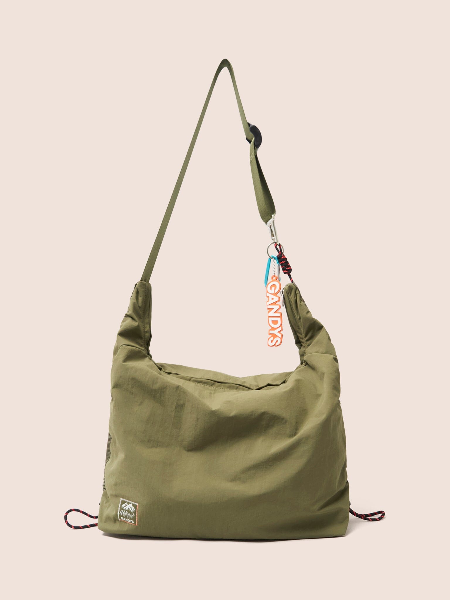 Carabiner Club Recycled Large Crescent Bag in Khaki Bags- Gandys