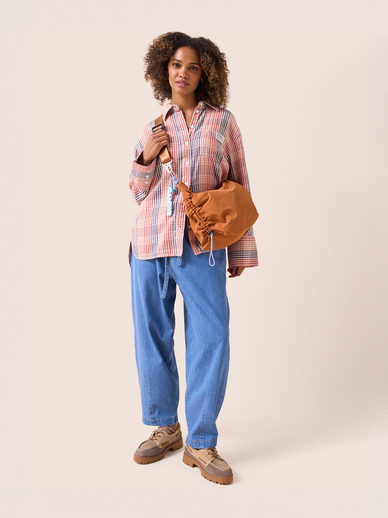 Carabiner Club Recycled Small Crescent Bag in Orange Bags- Gandys