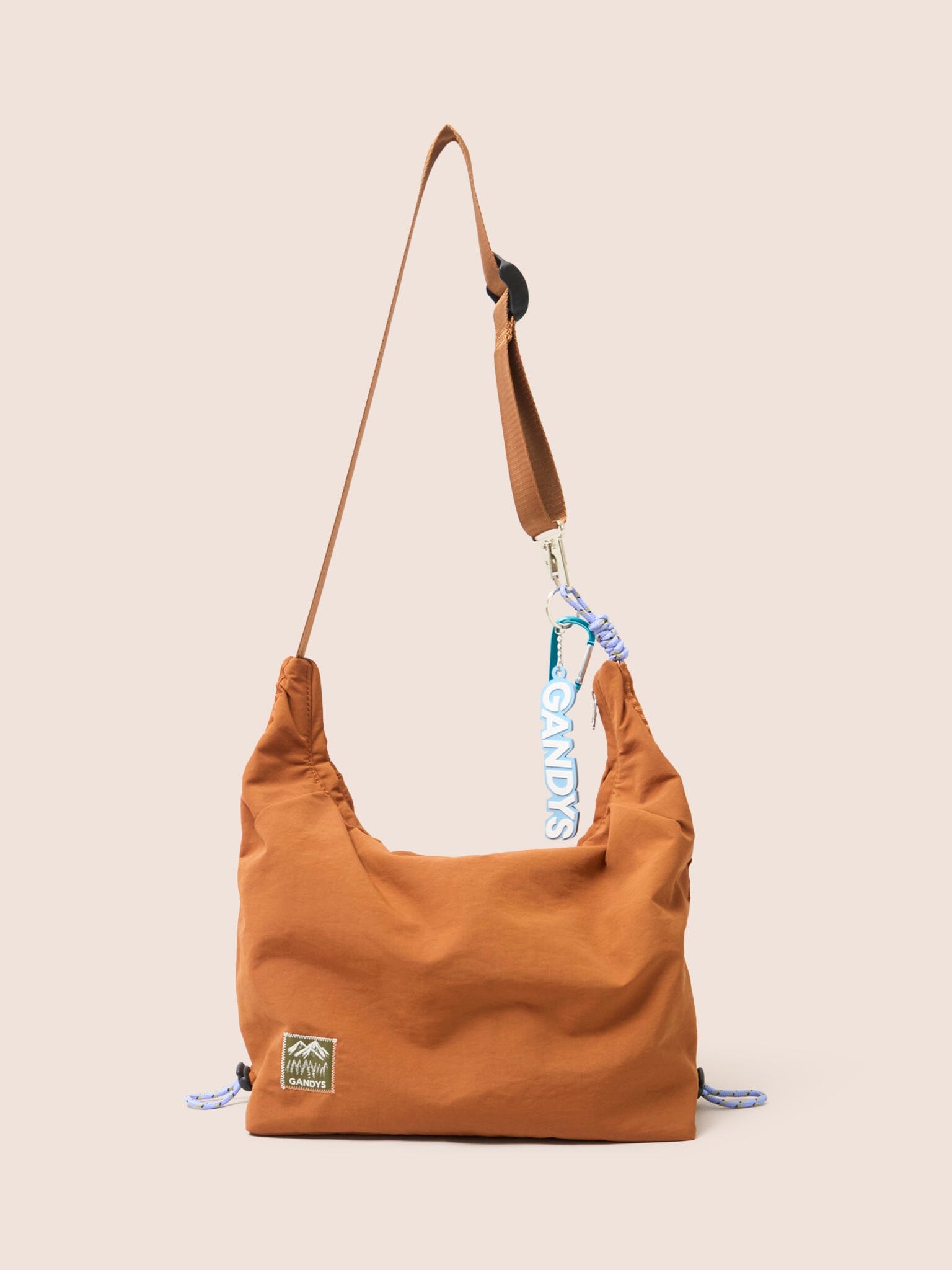 Carabiner Club Recycled Small Crescent Bag in Orange Bags- Gandys