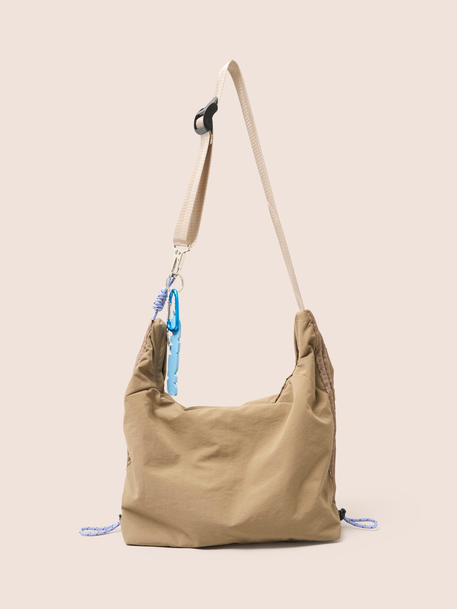 Carabiner Club Recycled Small Crescent Bag in Taupe Bags- Gandys