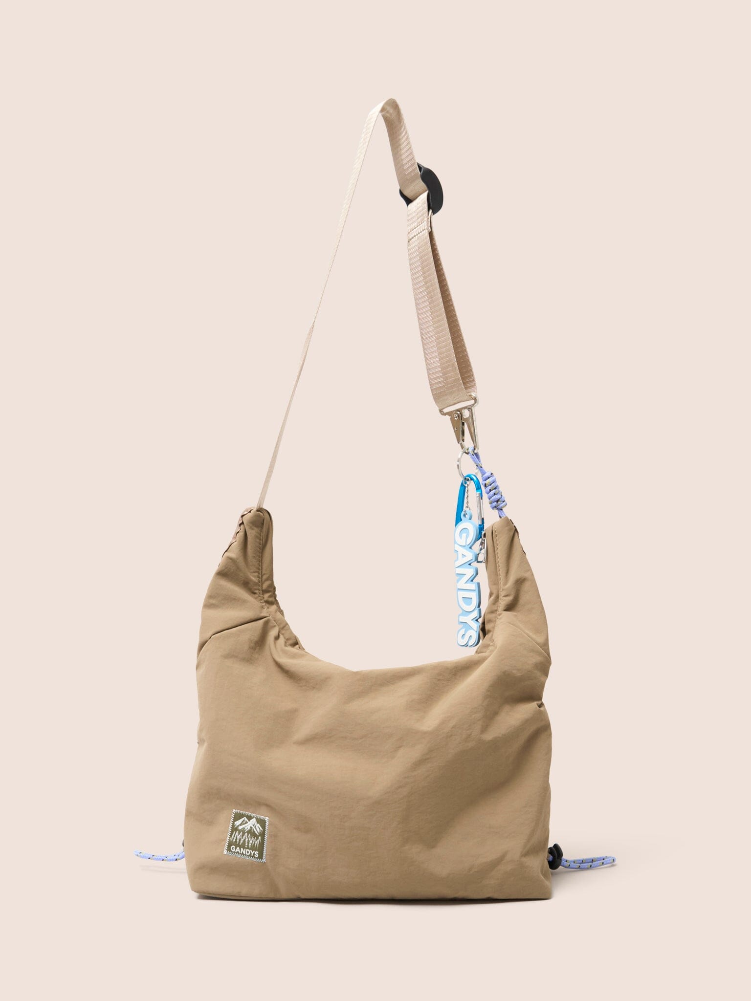 Carabiner Club Recycled Small Crescent Bag in Taupe Bags- Gandys