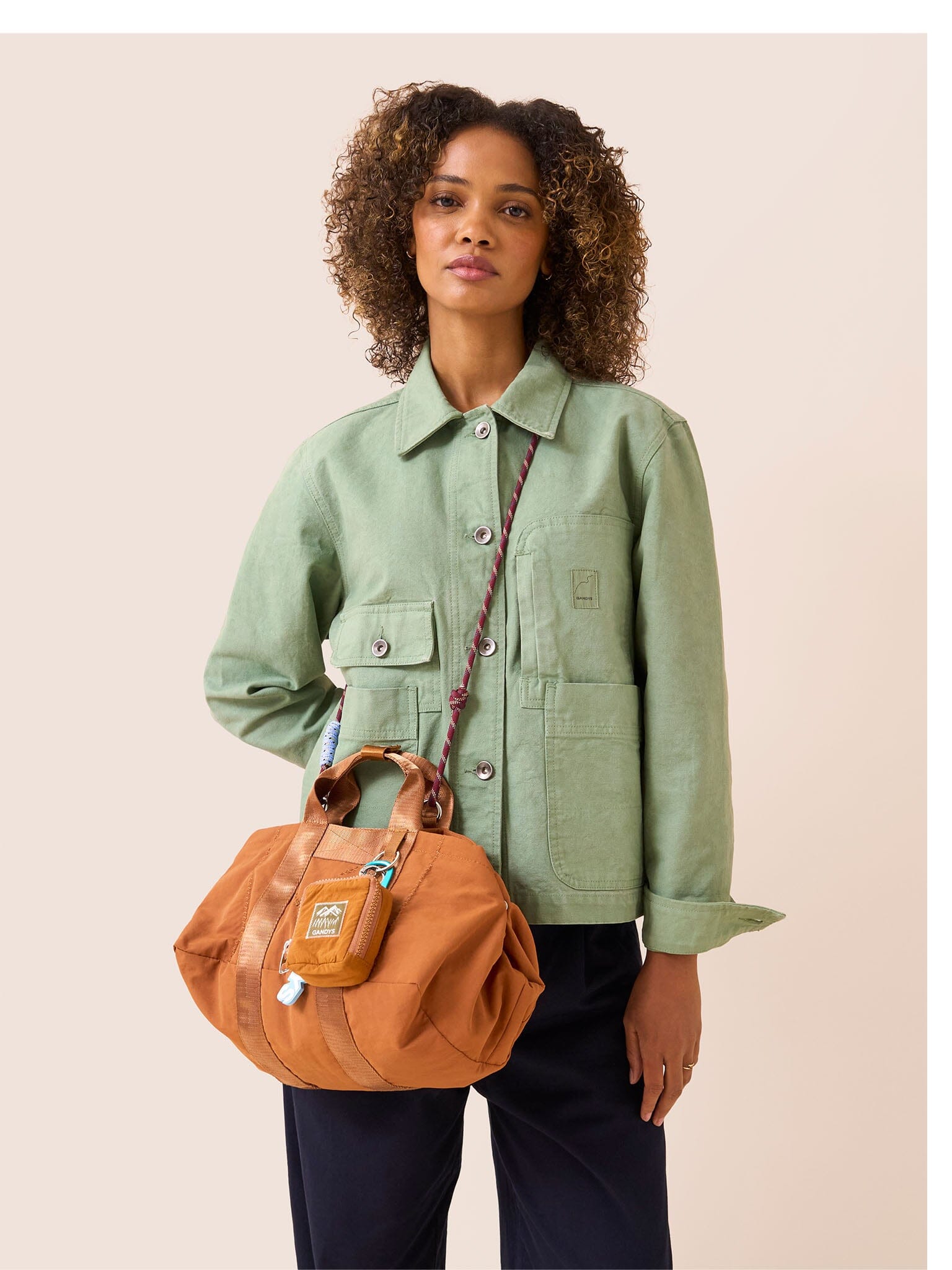 Carabiner Club Recycled Small Cube Crossbody in Orange Bags- Gandys