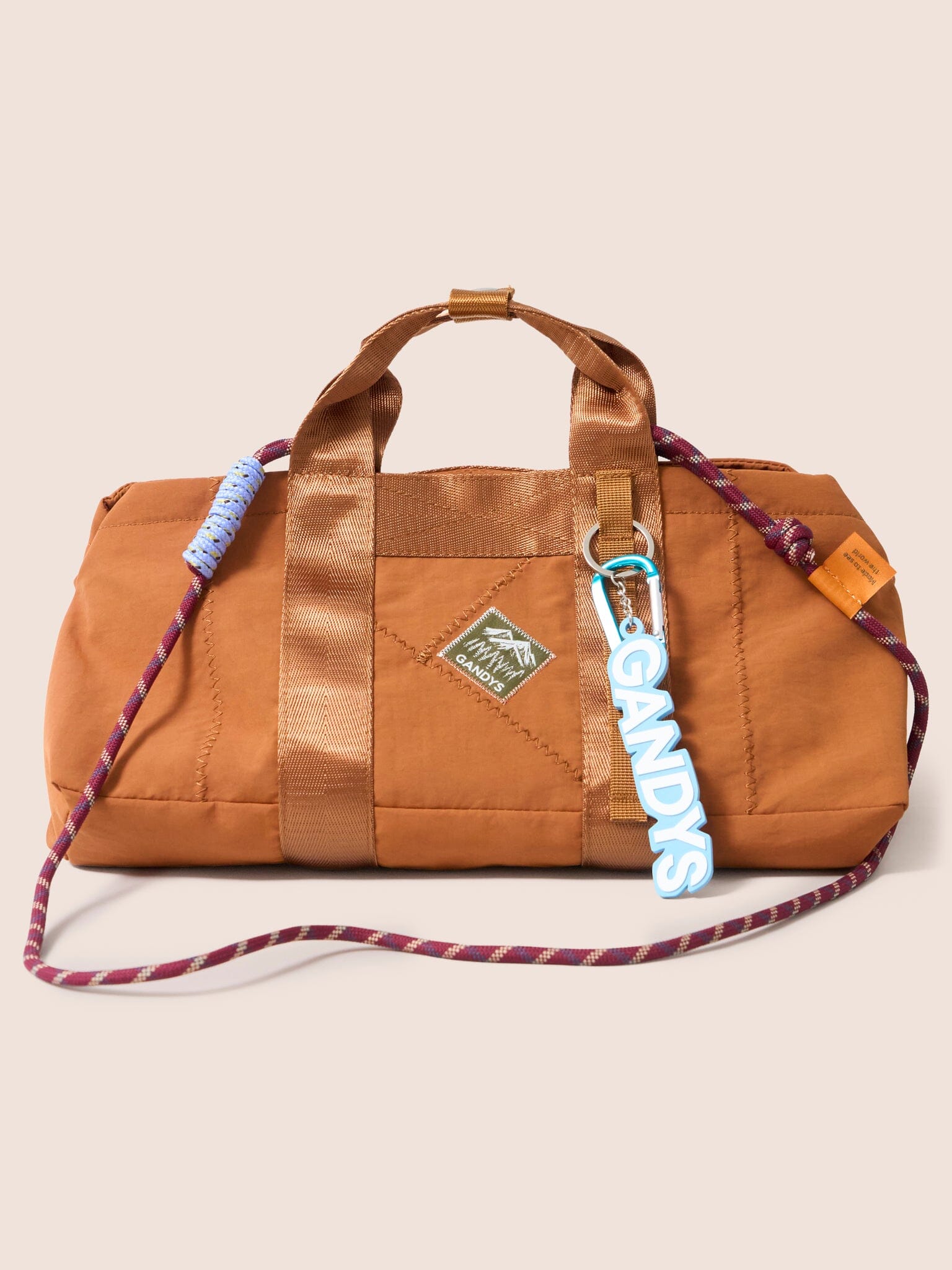 Carabiner Club Recycled Small Cube Crossbody in Orange Bags- Gandys
