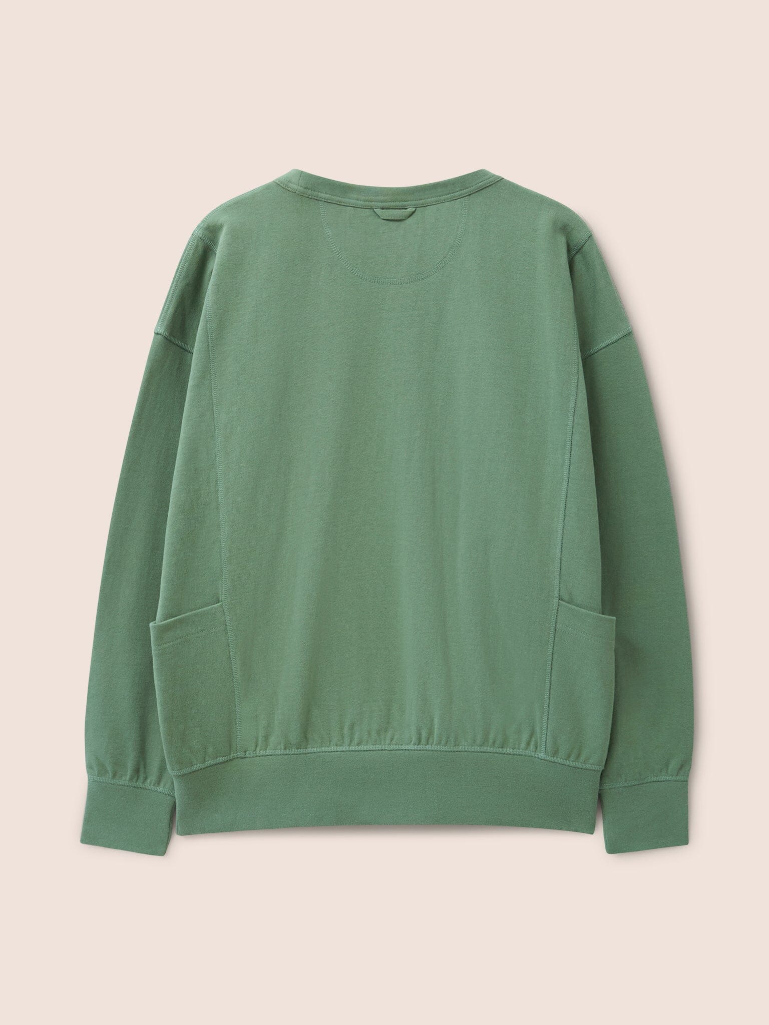 Como Organic Cotton Pocket Sweatshirt in Green Layering- Gandys