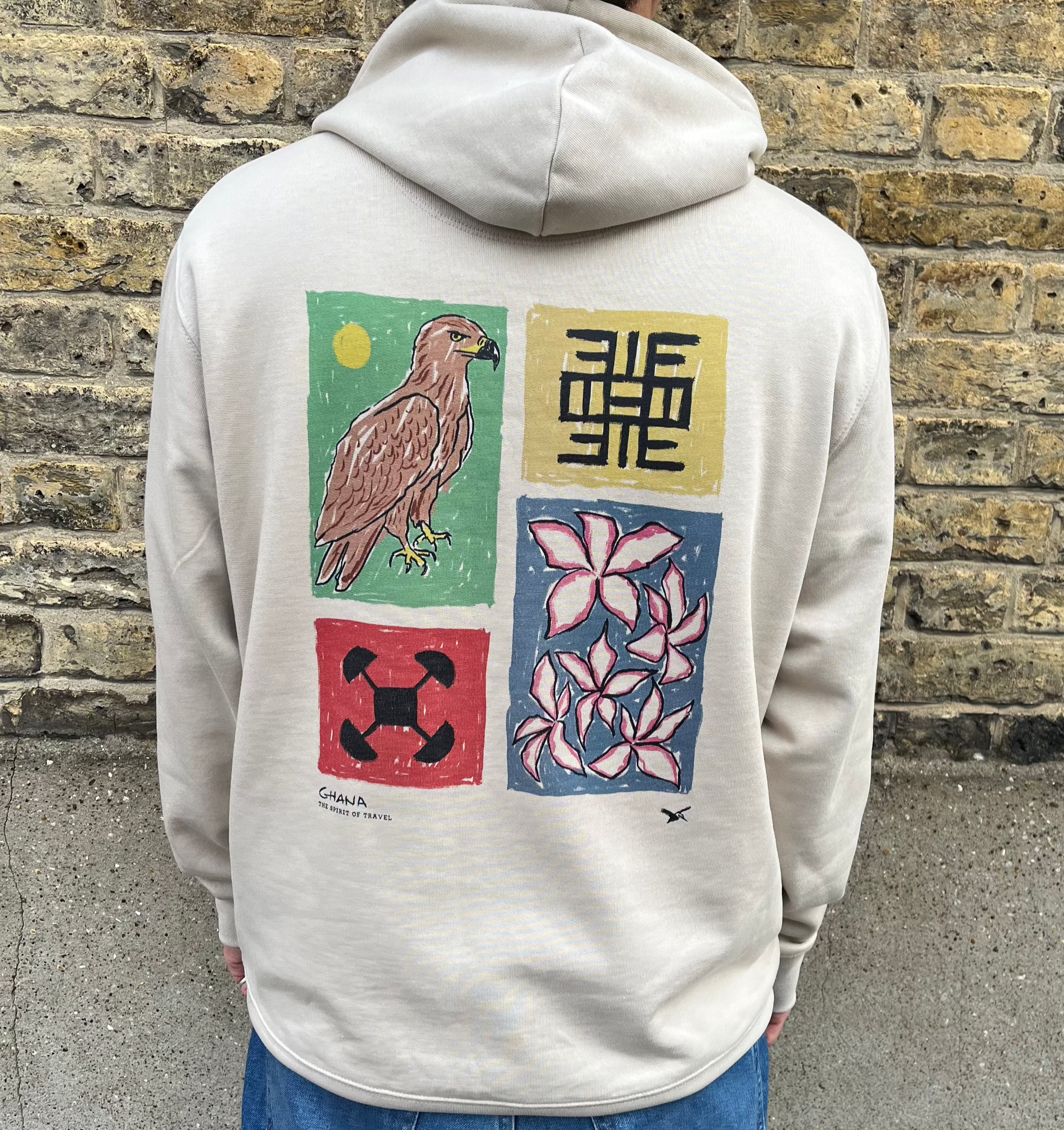 Ecru Ghana Campus Hooded Sweat Layering- Gandys