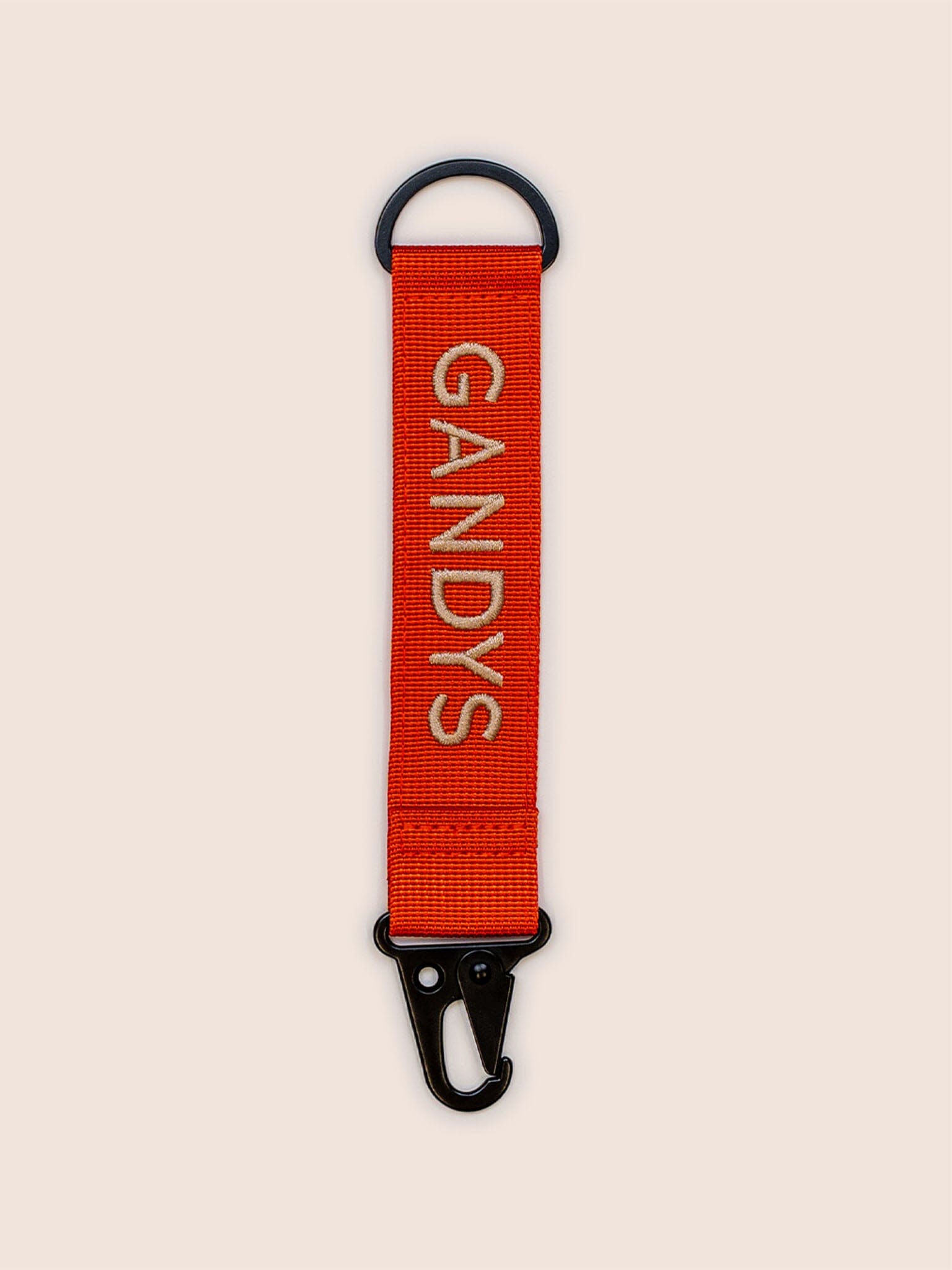 Gandys Embroidered Keyring in Orange Accessories- Gandys