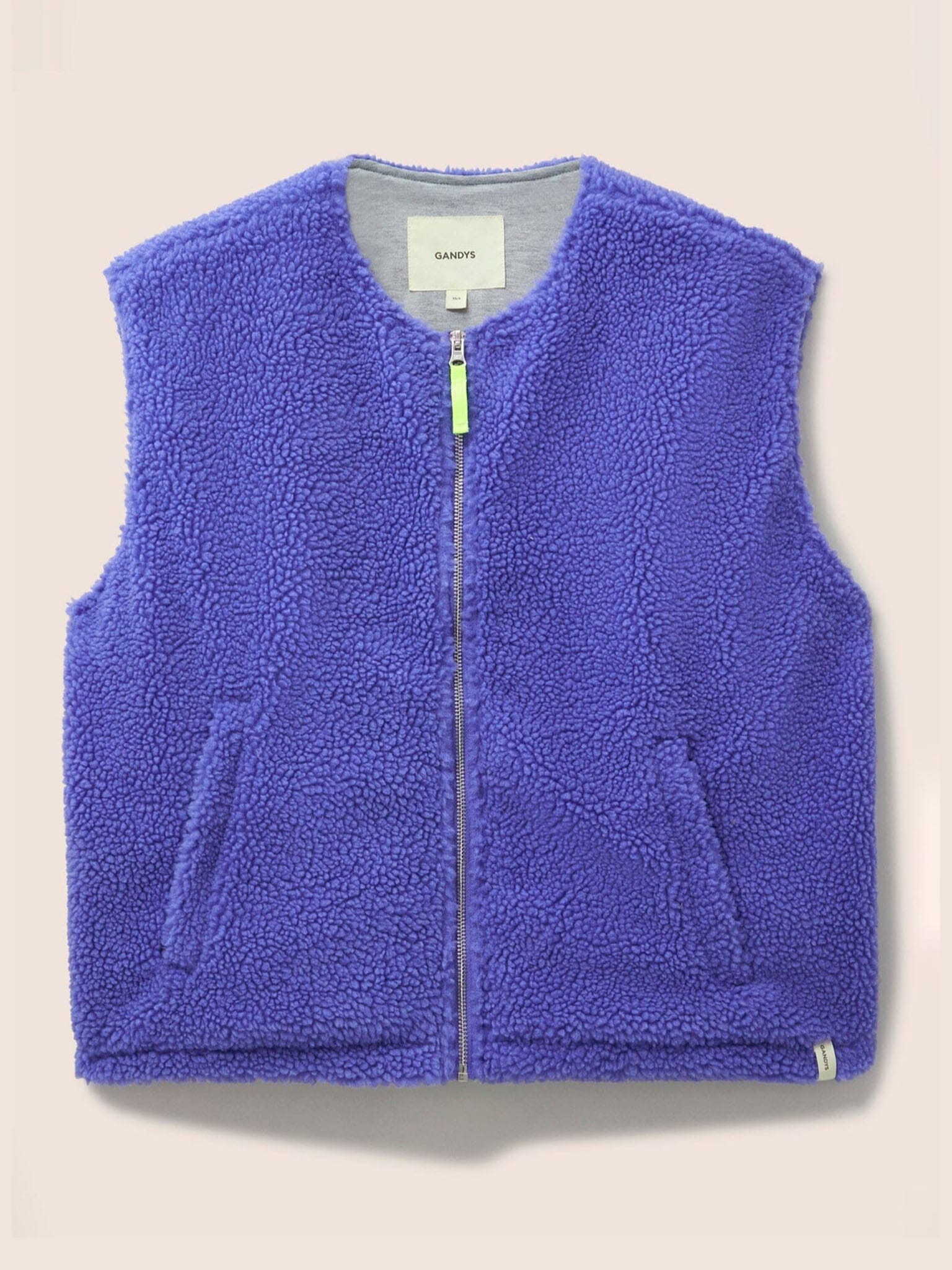 Harlem Fleece Gilet in Blue Layering- Gandys