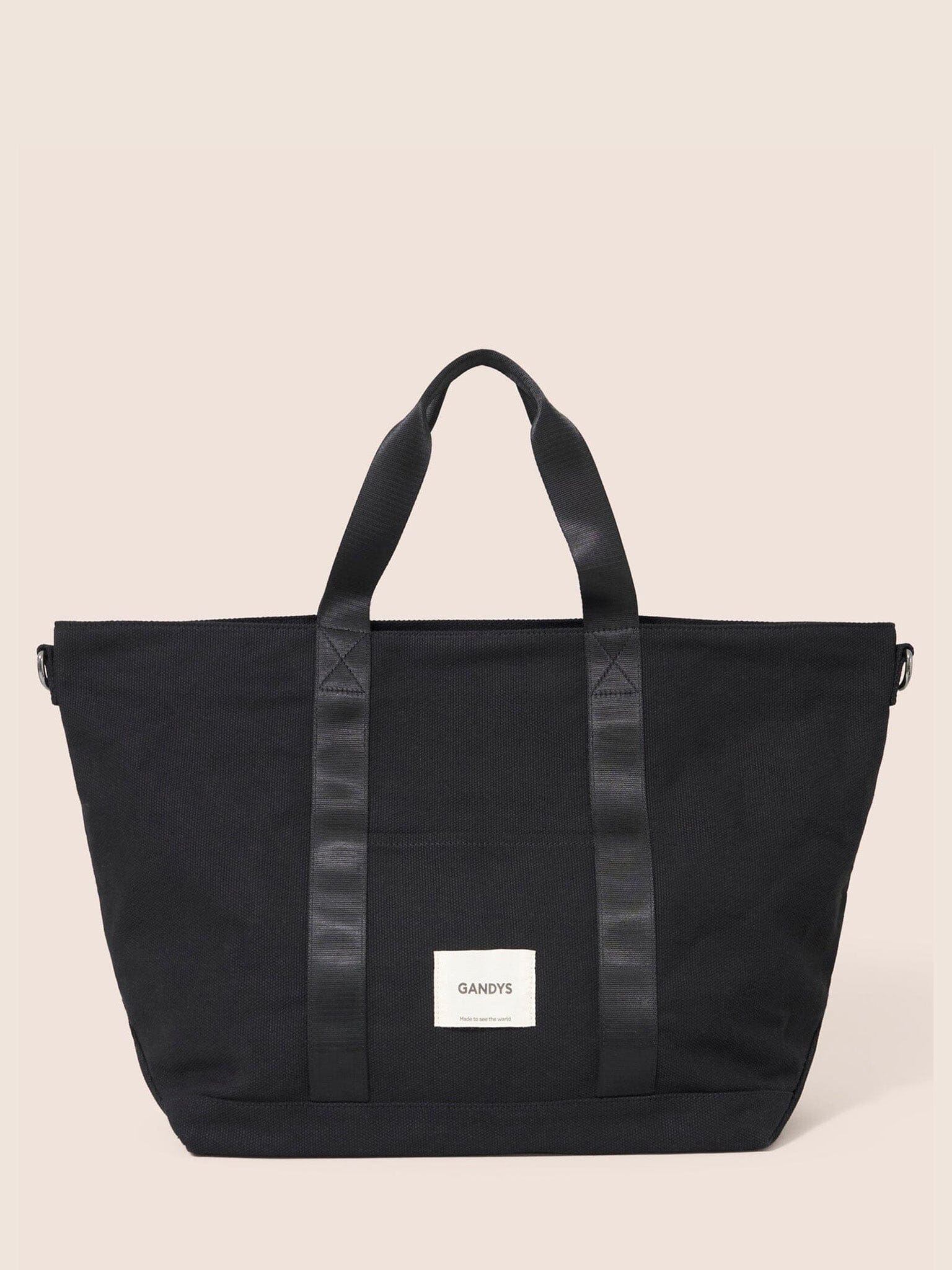 Havana Cotton Canvas Weekend Bag in Black Bags- Gandys