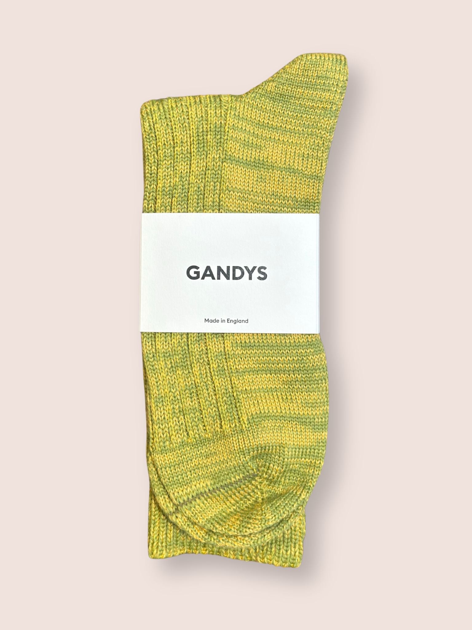 Haworth Made in England Socks in Green and Yellow Accessories- Gandys