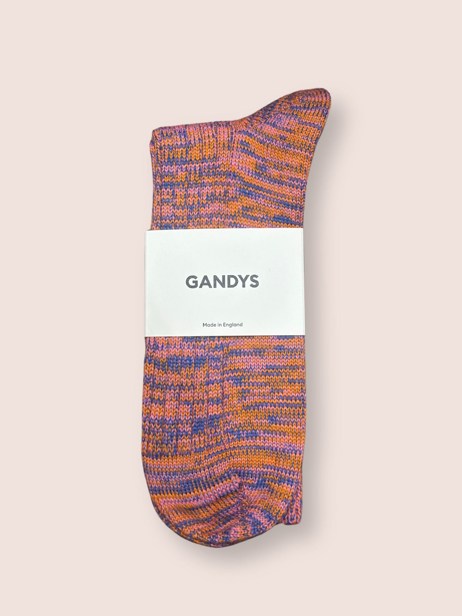 Haworth Made in England Socks in Orange, Pink and Light Blue Accessories- Gandys