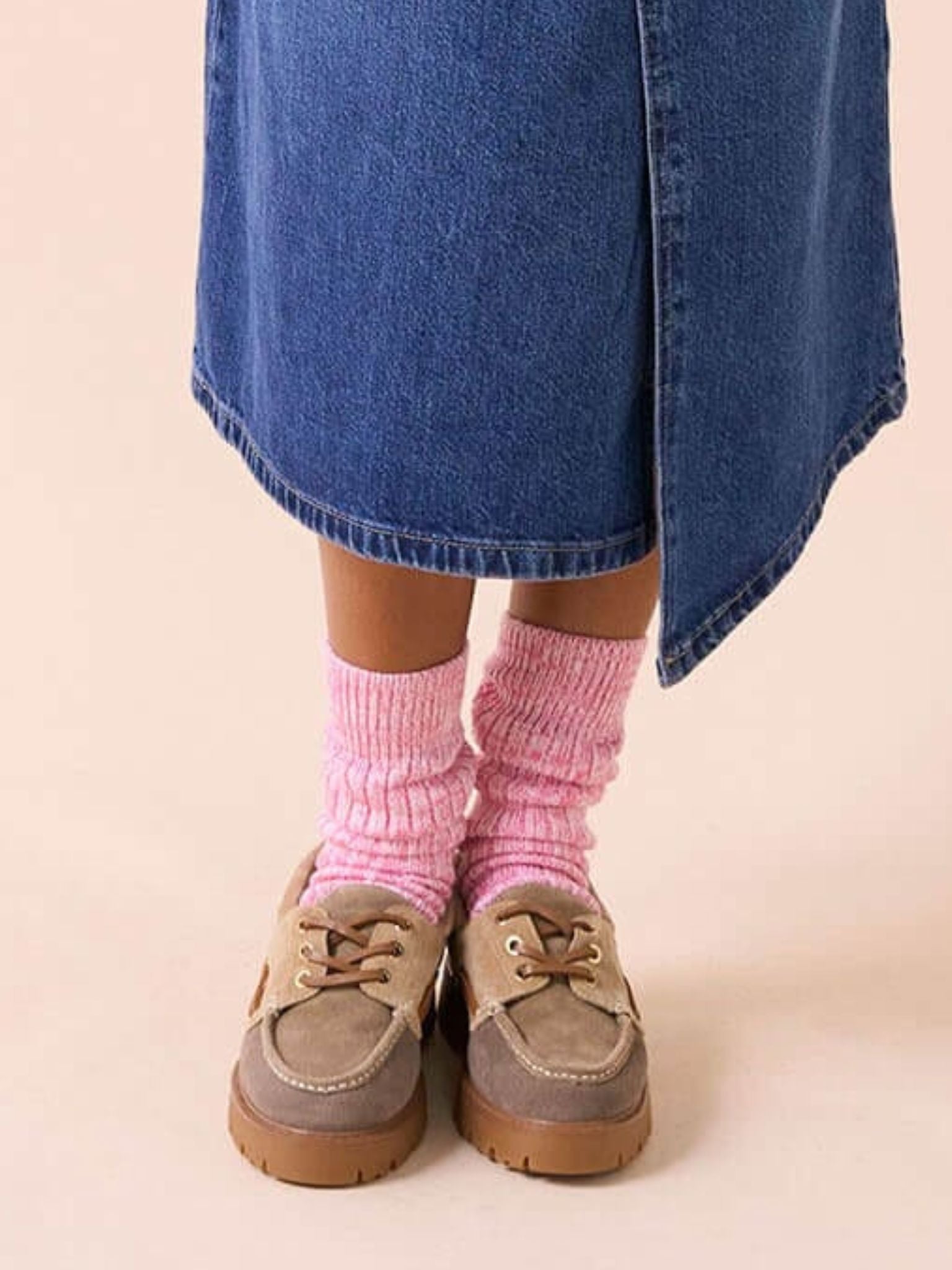 Haworth Made in England Socks in White and Pink Accessories- Gandys