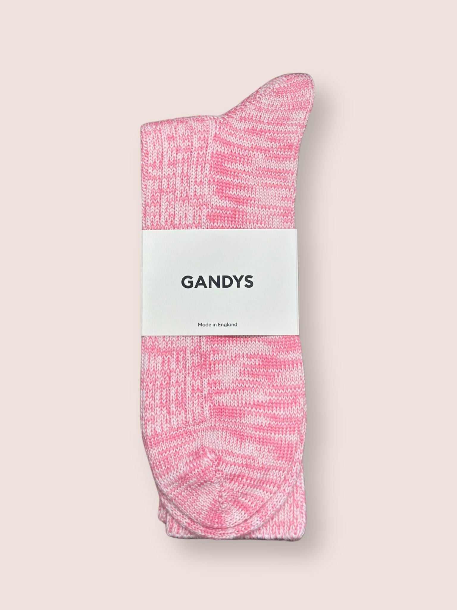 Haworth Made in England Socks in White and Pink Accessories- Gandys