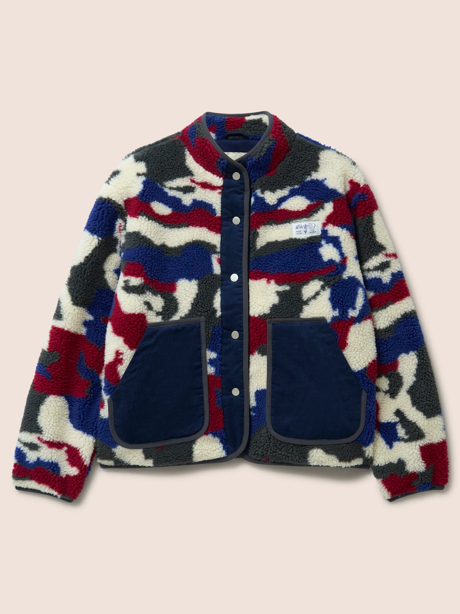 Hudson Recycled Fleece Cord Front Printed Jacket Layering- Gandys