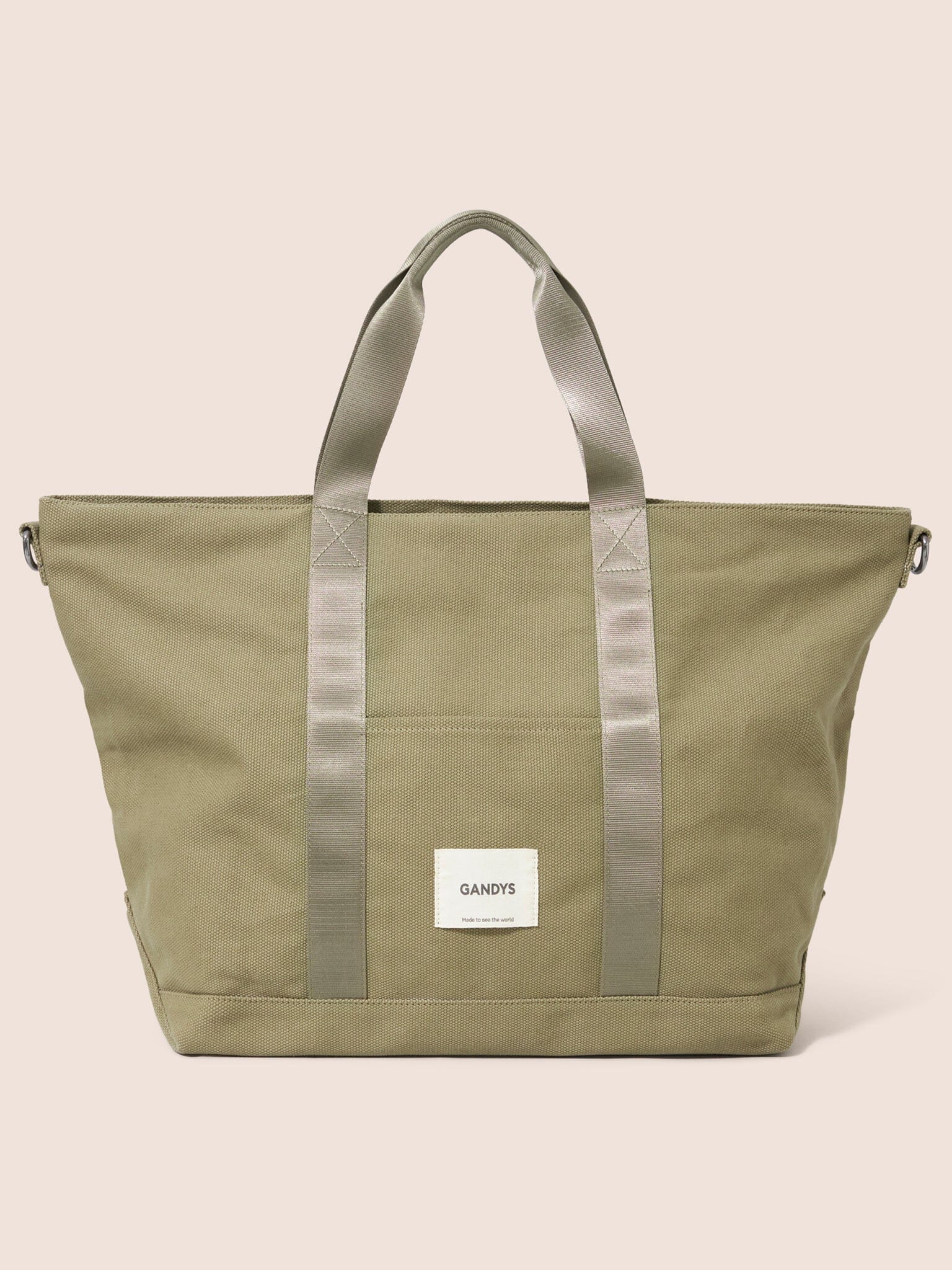 Khaki Havana Cotton Canvas Weekend Bag Bags- Gandys