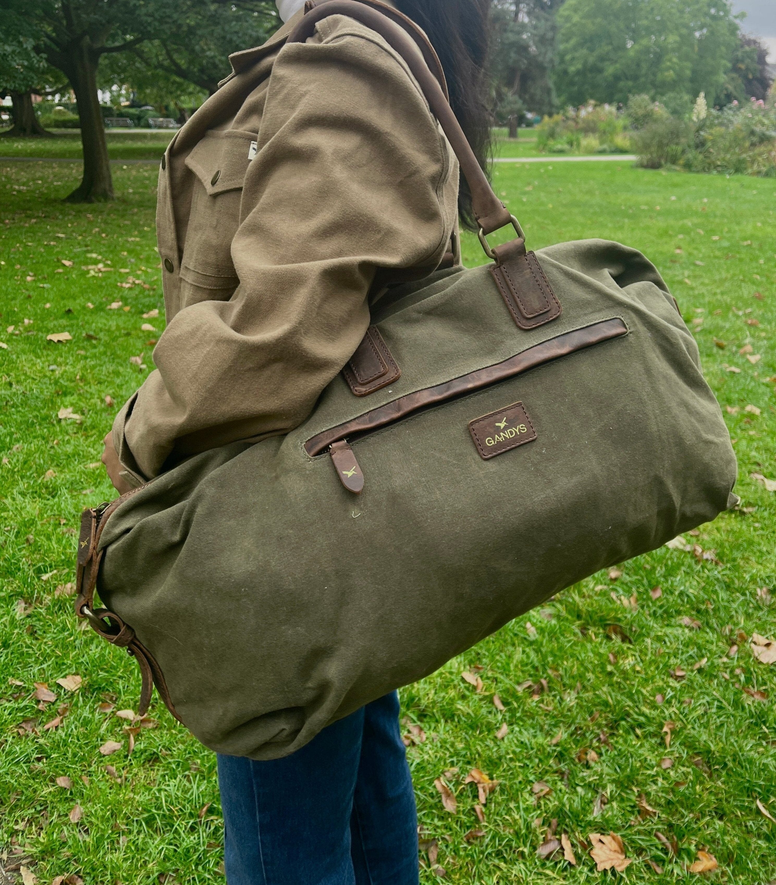 Khaki Manaus Holdall Bag Bags- Gandys