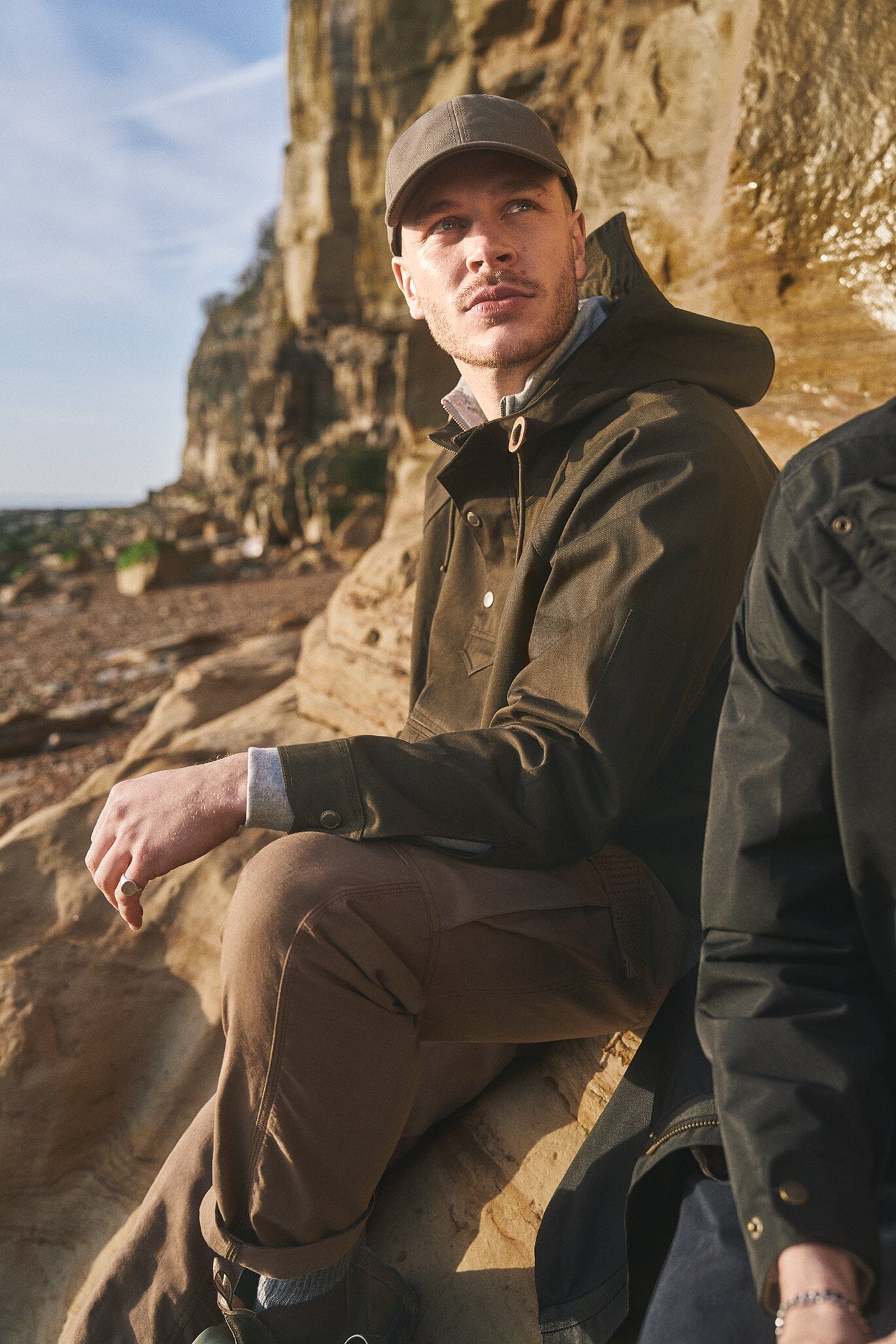 Khaki Nepal Cotton Anorak Outerwear- Gandys