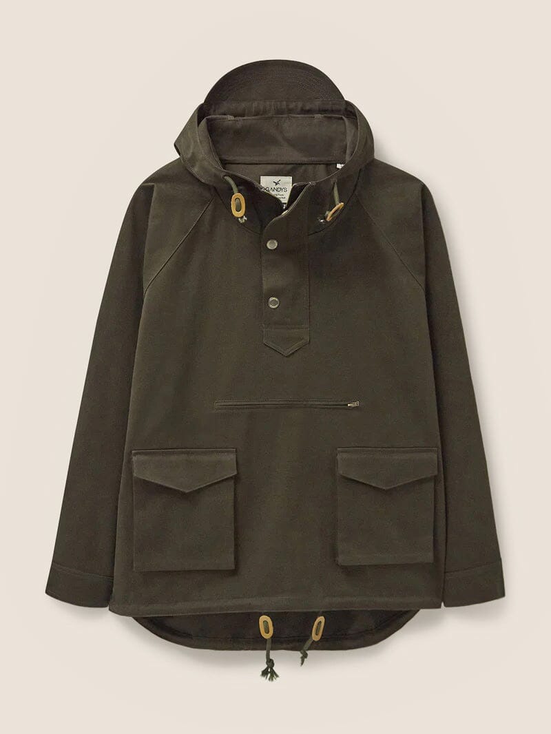 Khaki Nepal Cotton Anorak Outerwear- Gandys