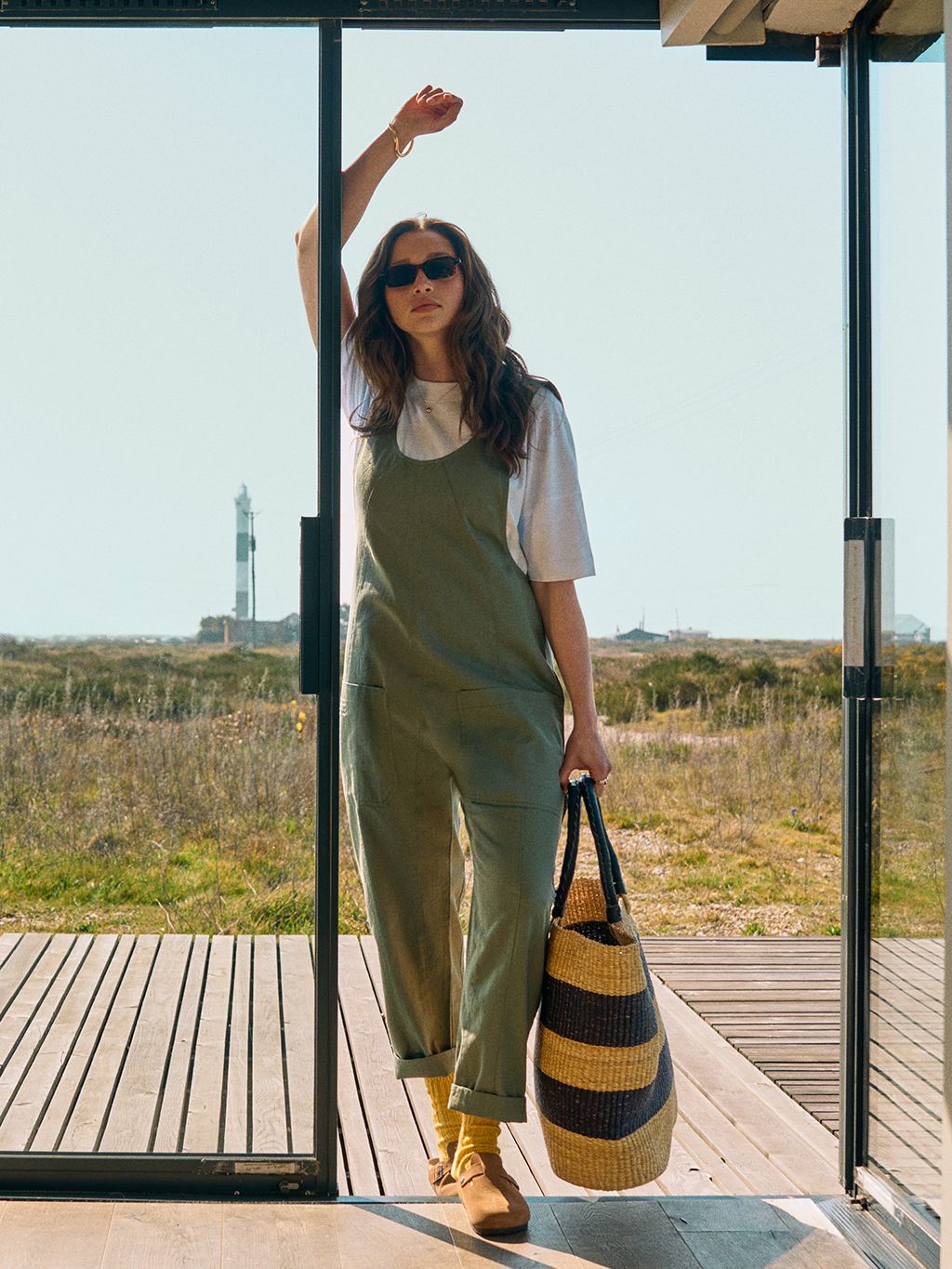 Khaki Steephill Dungaree Bottoms- Gandys