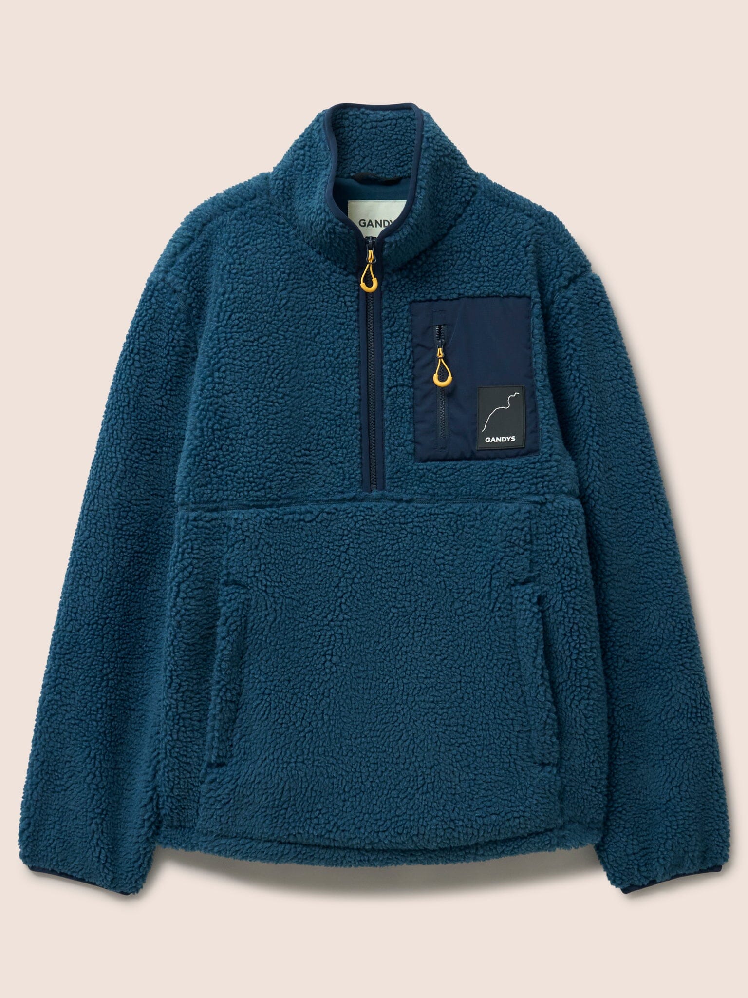 Kodiak Fleece Overhead Funnel Neck in Teal Layering- Gandys