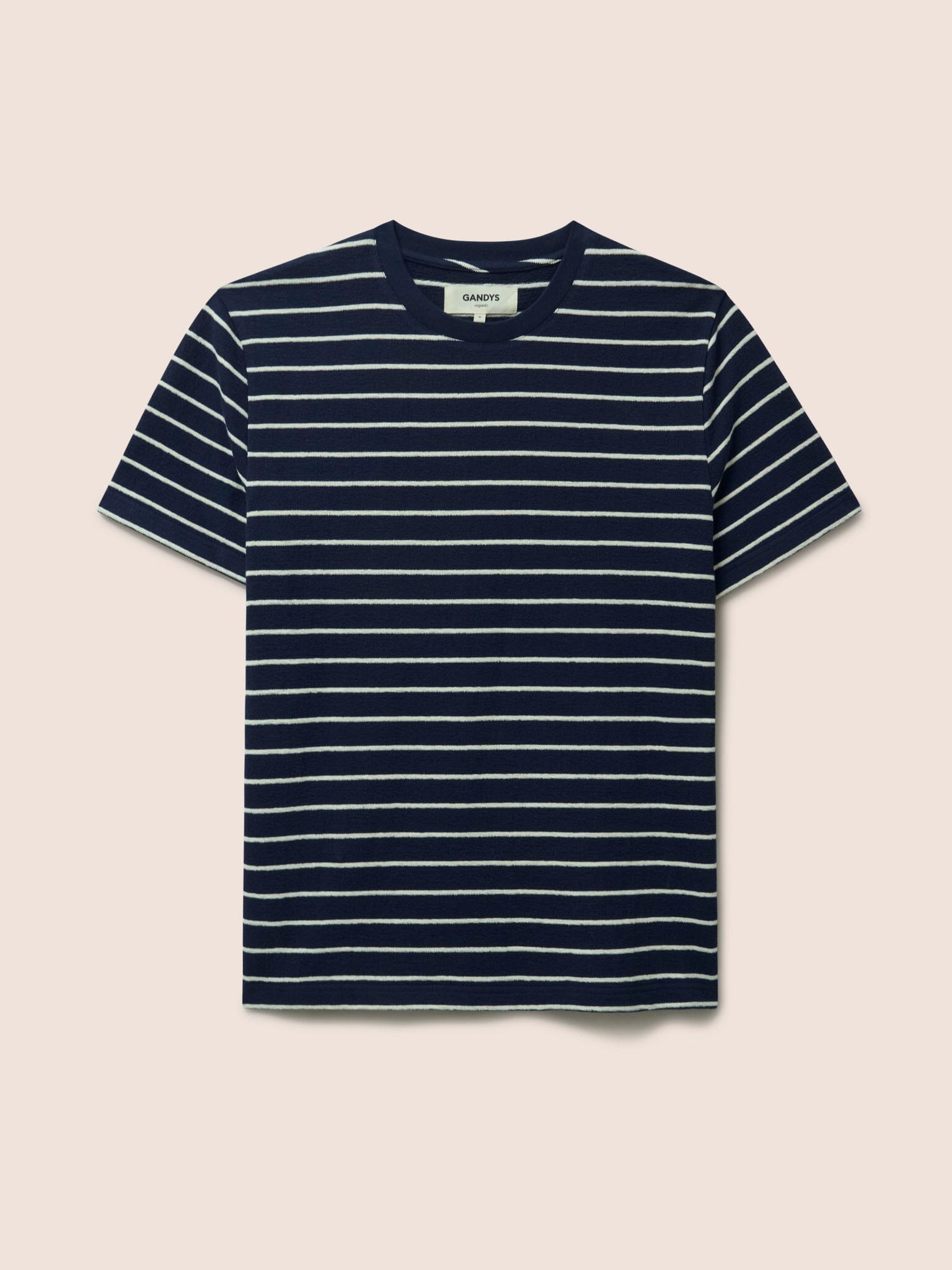 Lucca Classic Organic Cotton Short Sleeve T-Shirt in Blue Stripe T-Shirts- Gandys