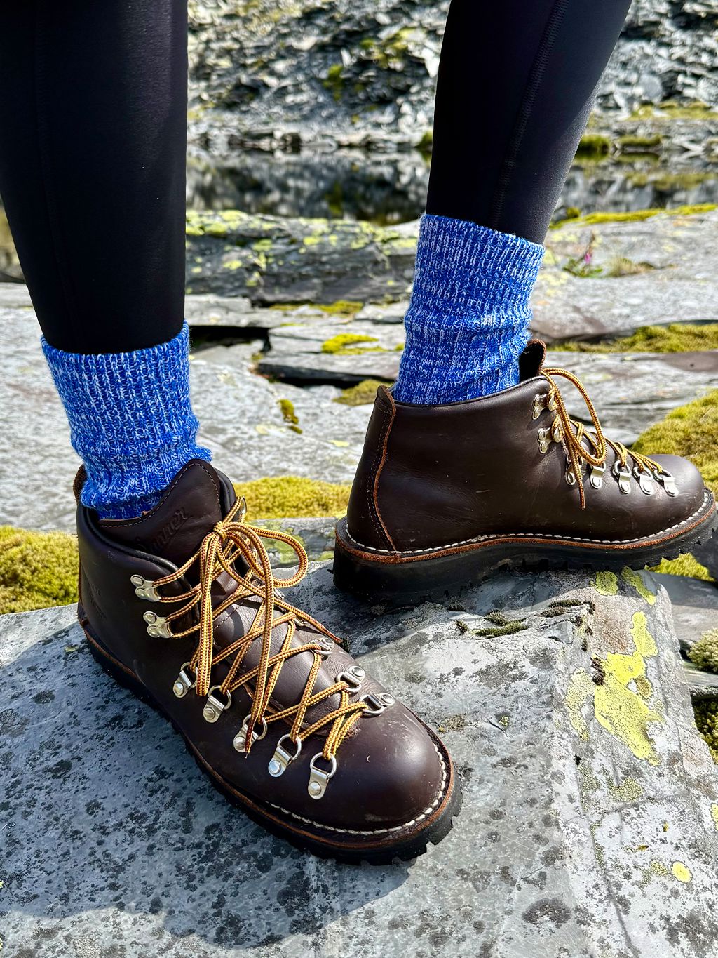 Made in England Wool Socks in Blue Accessories- Gandys