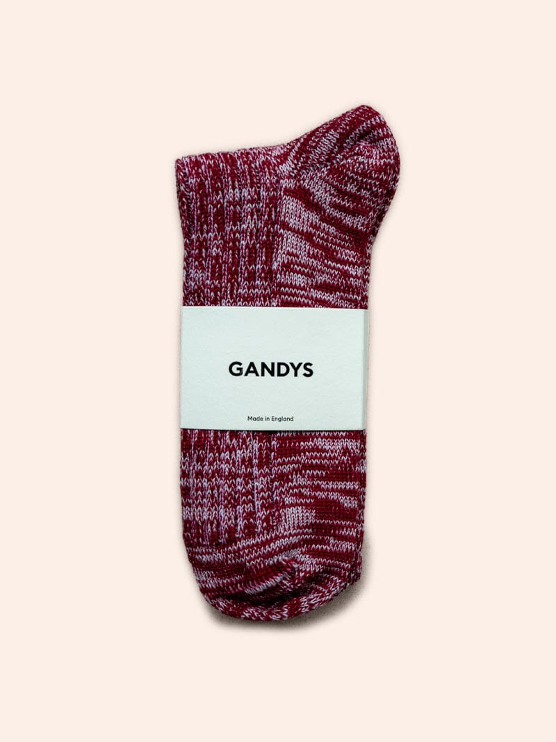 Made in England Wool Socks in Burgundy Accessories- Gandys