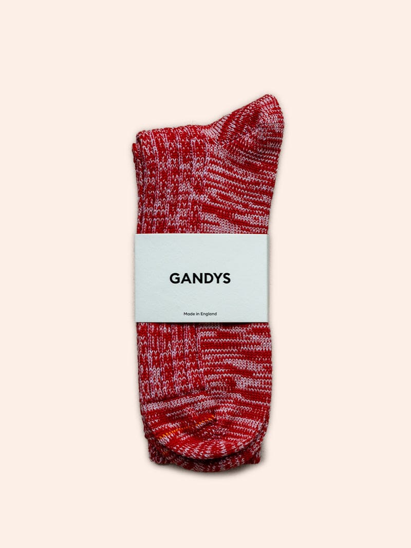 Made in England Wool Socks in Red Accessories- Gandys