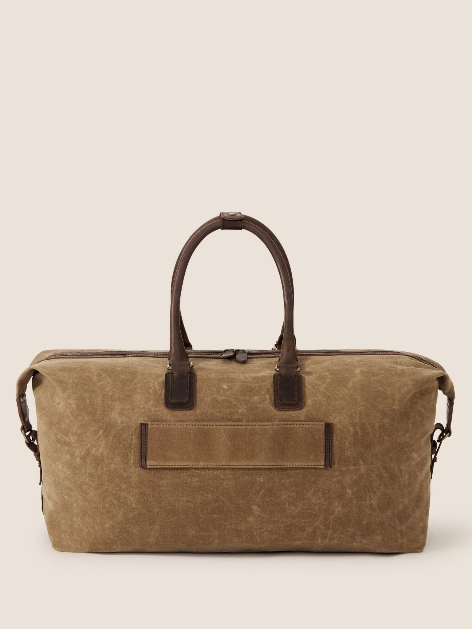 Manaus Waxed Cotton Holdall Bag in Sand Bags- Gandys