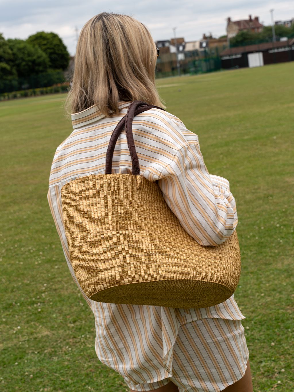 Natural Brown Tote Basket Bags- Gandys