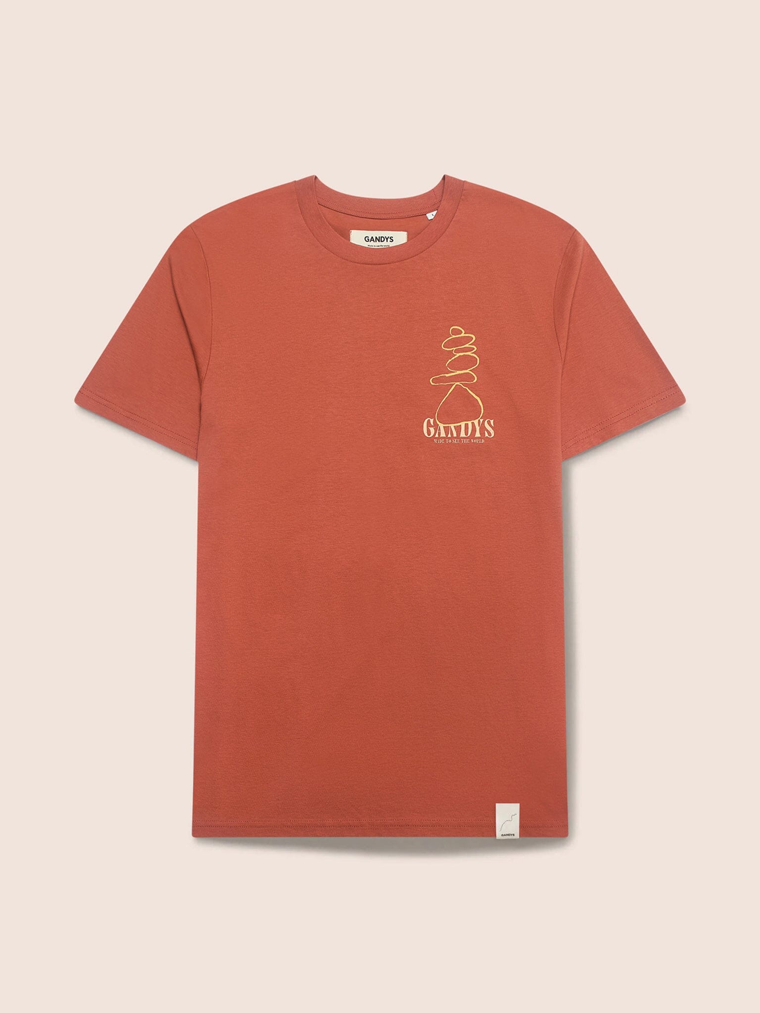 Pebble T-Shirt in Clay T-Shirts- Gandys