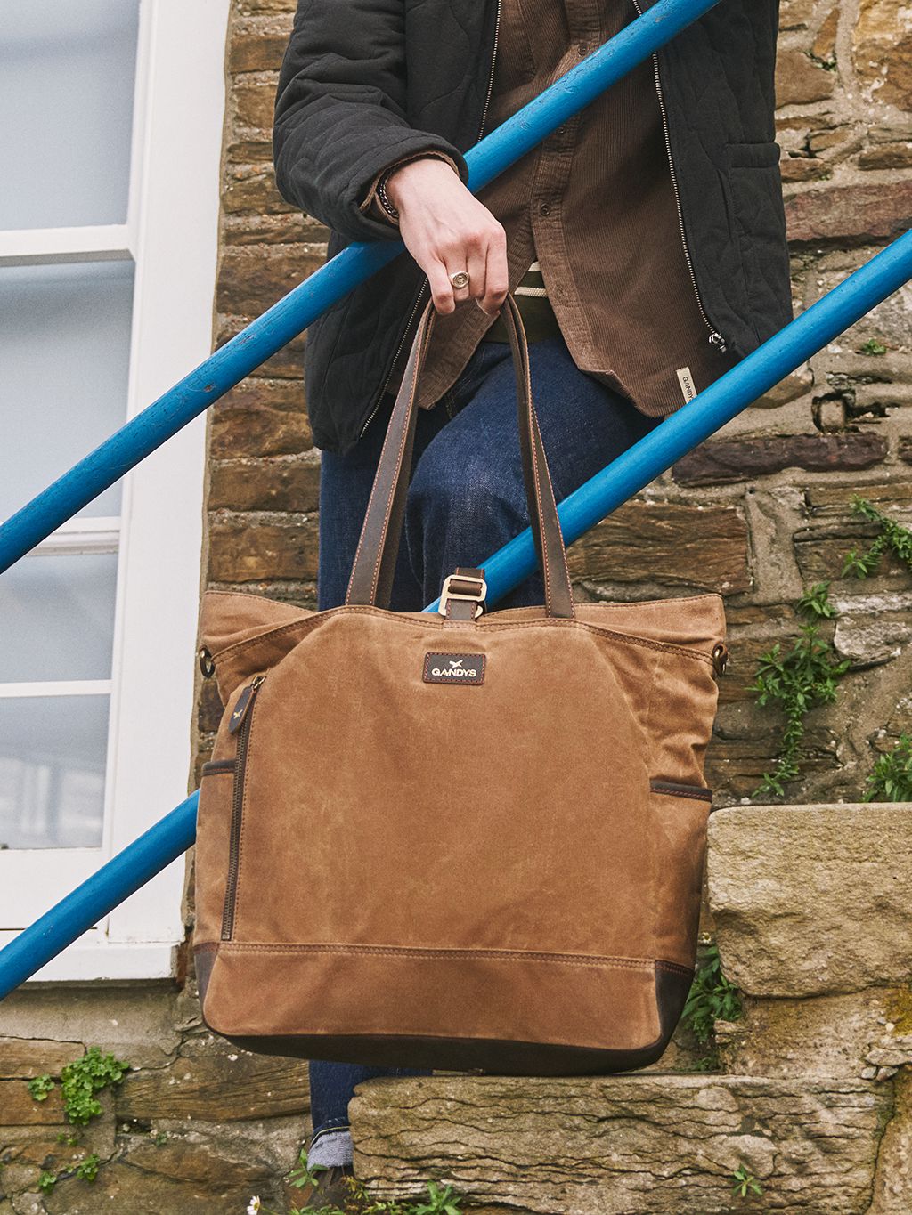 Sand Jaipur Waxed Cotton Tote Bags- Gandys