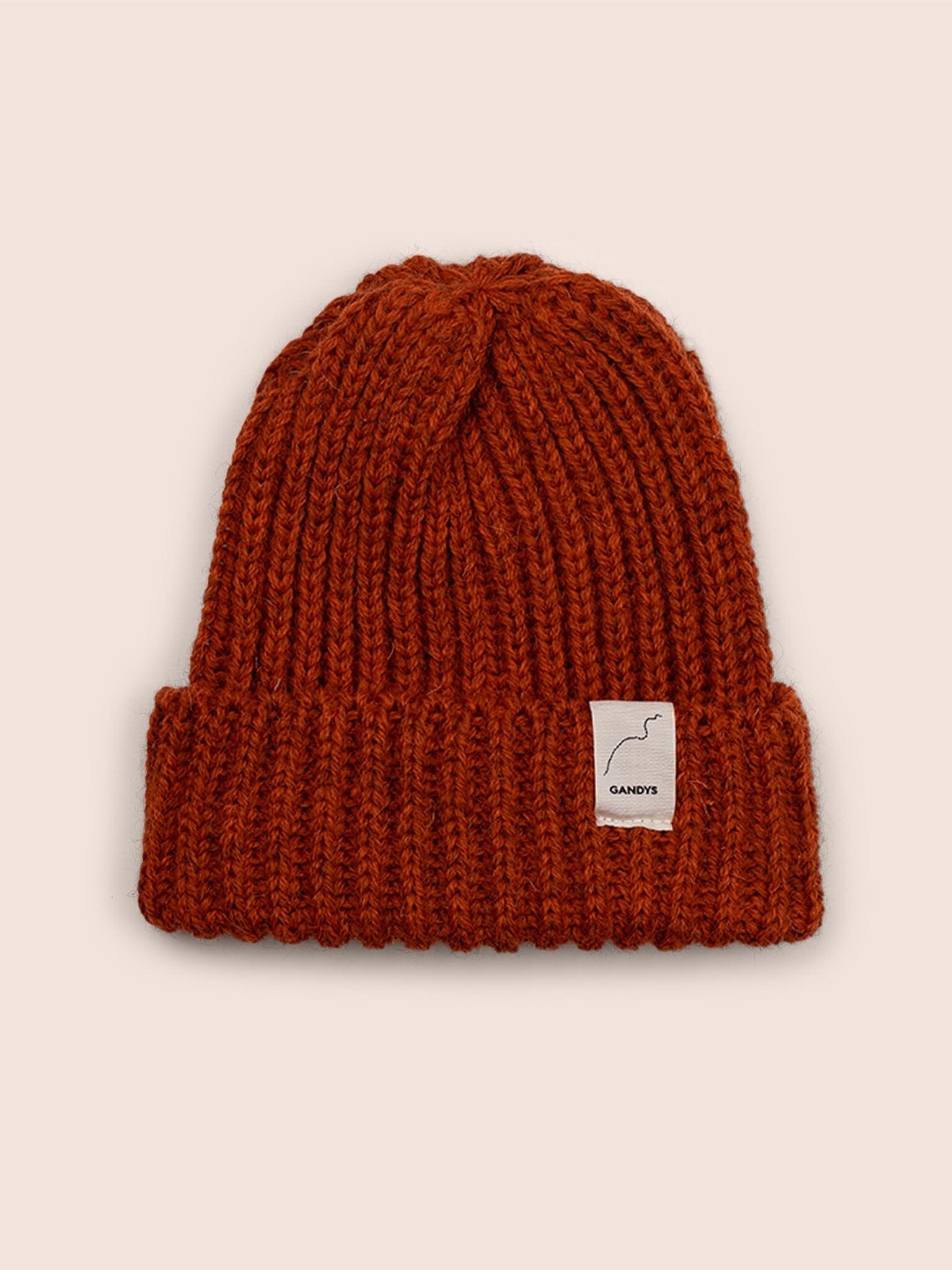 Skye Made in England Wool Beanie in Orange Accessories- Gandys