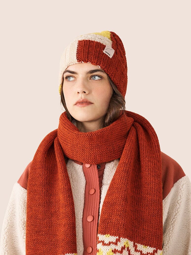 Skye Made in England Wool Beanie in Patchwork Accessories- Gandys