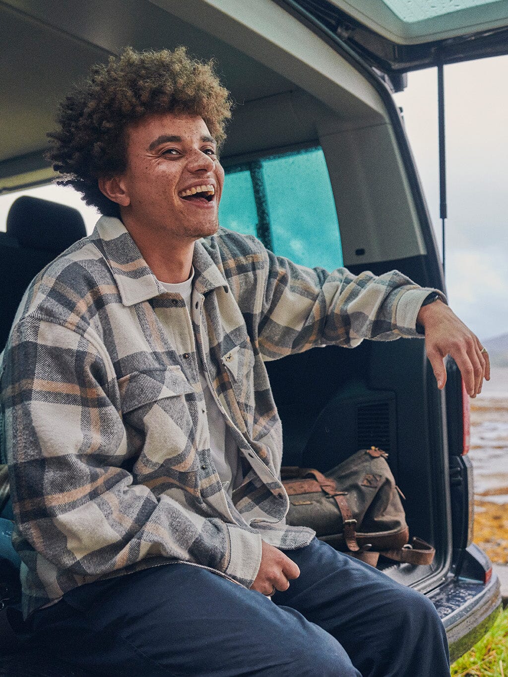 Stone Check Vancouver Overshirt Shirts- Gandys