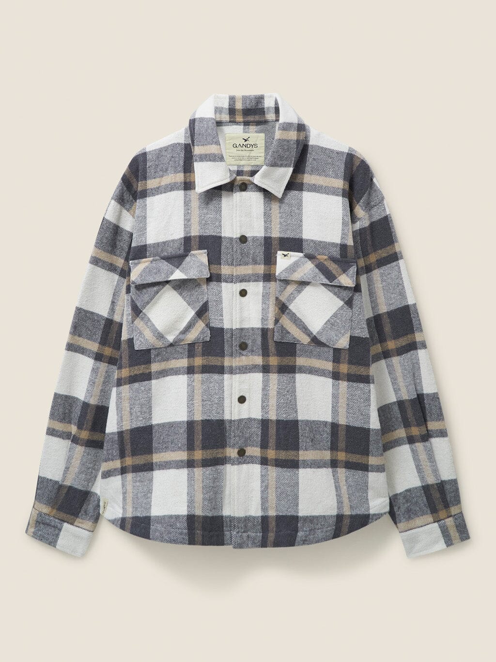 Stone Check Vancouver Overshirt Shirts- Gandys